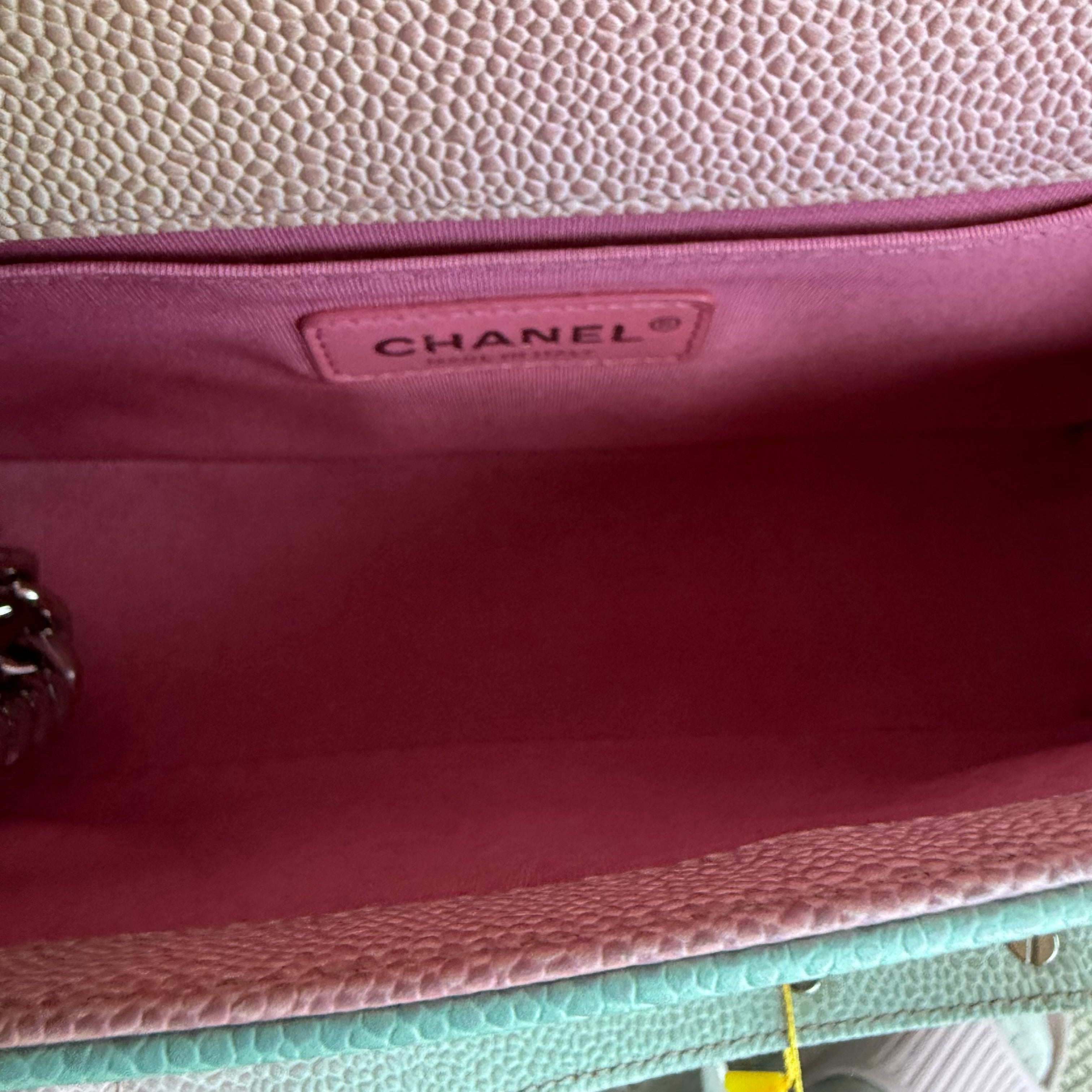 Chanel Boy Medium - Caviar 25CM Quilted Grained Calfskin Rainbow Limited Edition Series 25
