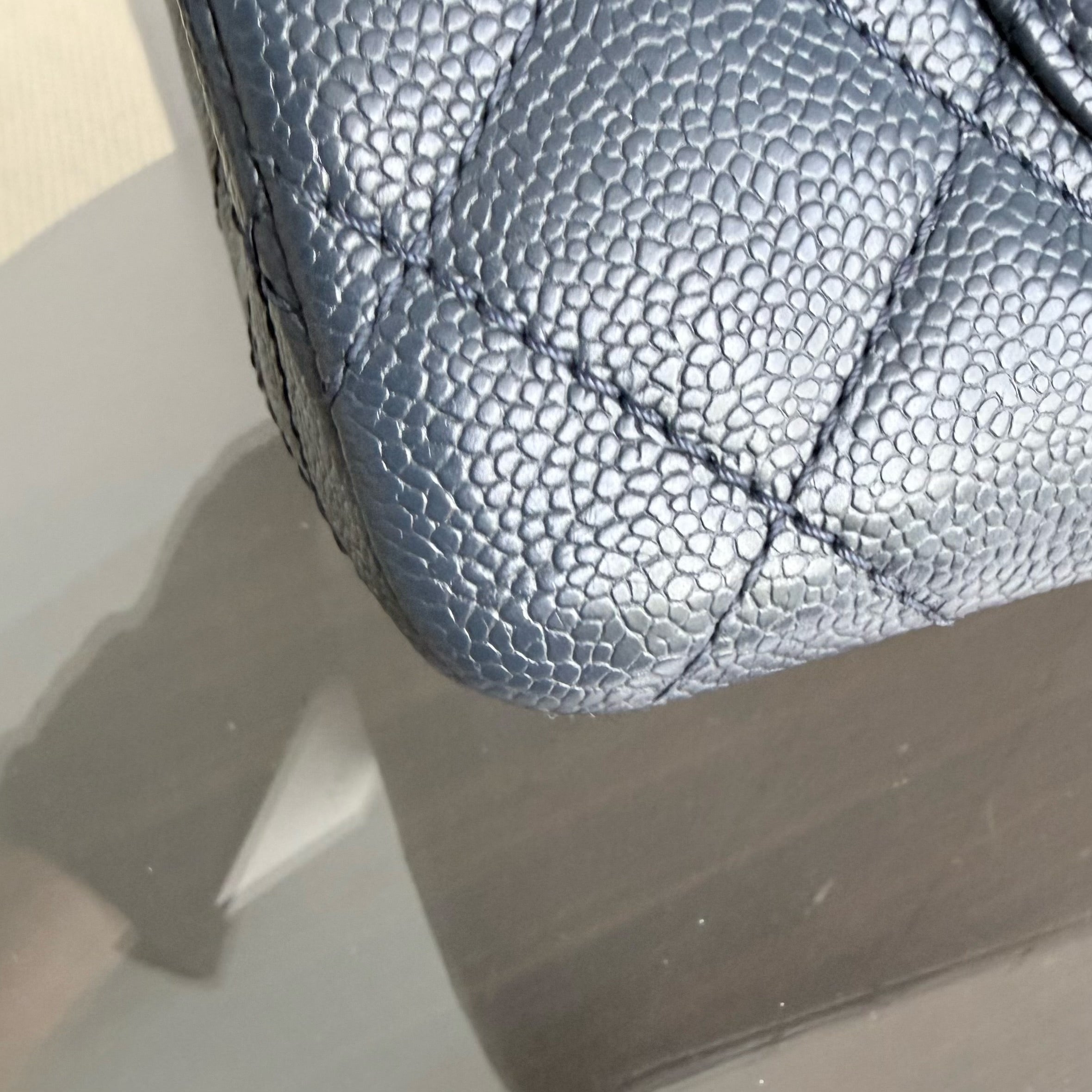 Chanel 2.55 Reissue 227 - Caviar Quilted Dark Blue Ruthenium Silver Hardware Series 19