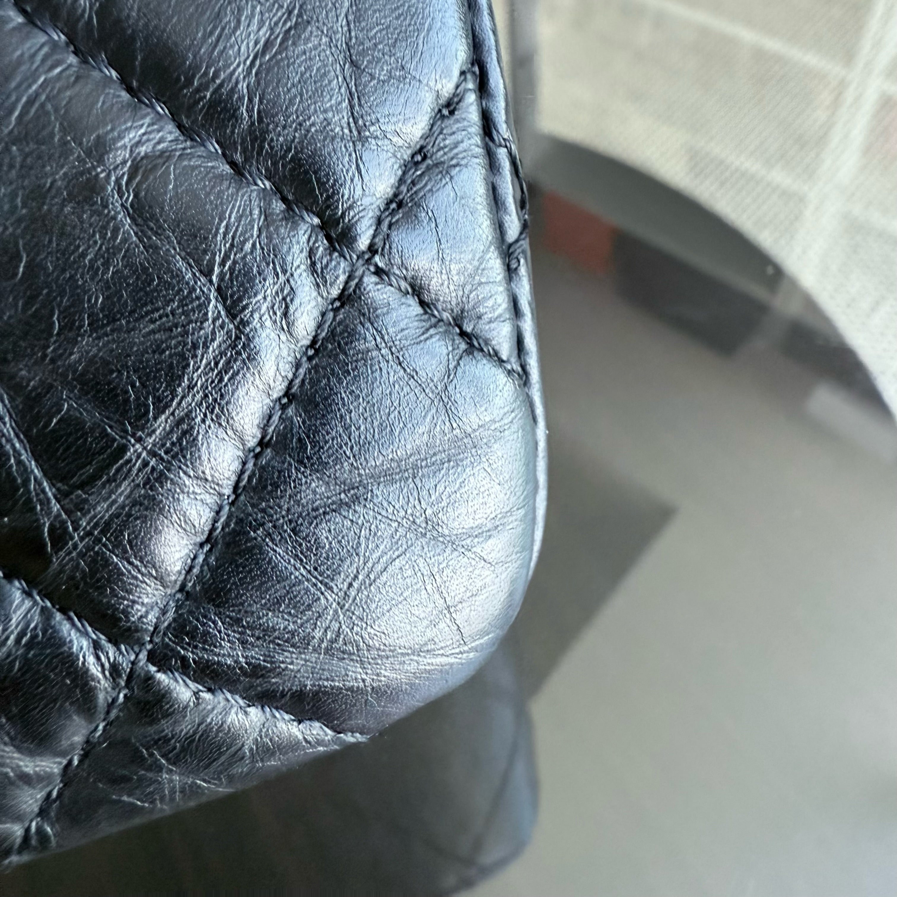 Chanel 2.55 Reissue 227 - Quilted Aged Calfskin Black Gold Hardware Series 17