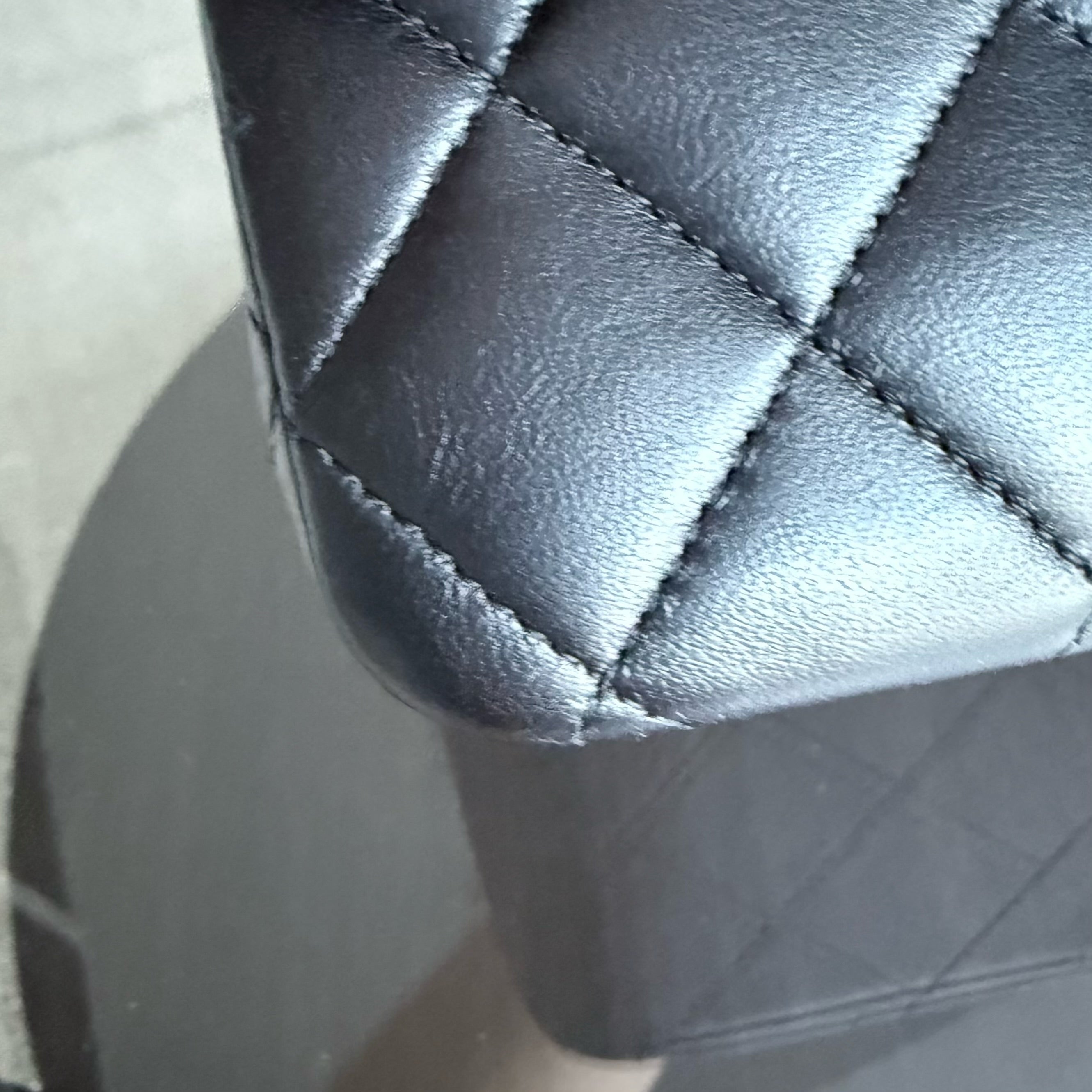 Chanel Classic Flap Medium - 25CM Quilted Lambskin Black Silver Hardware Series 12