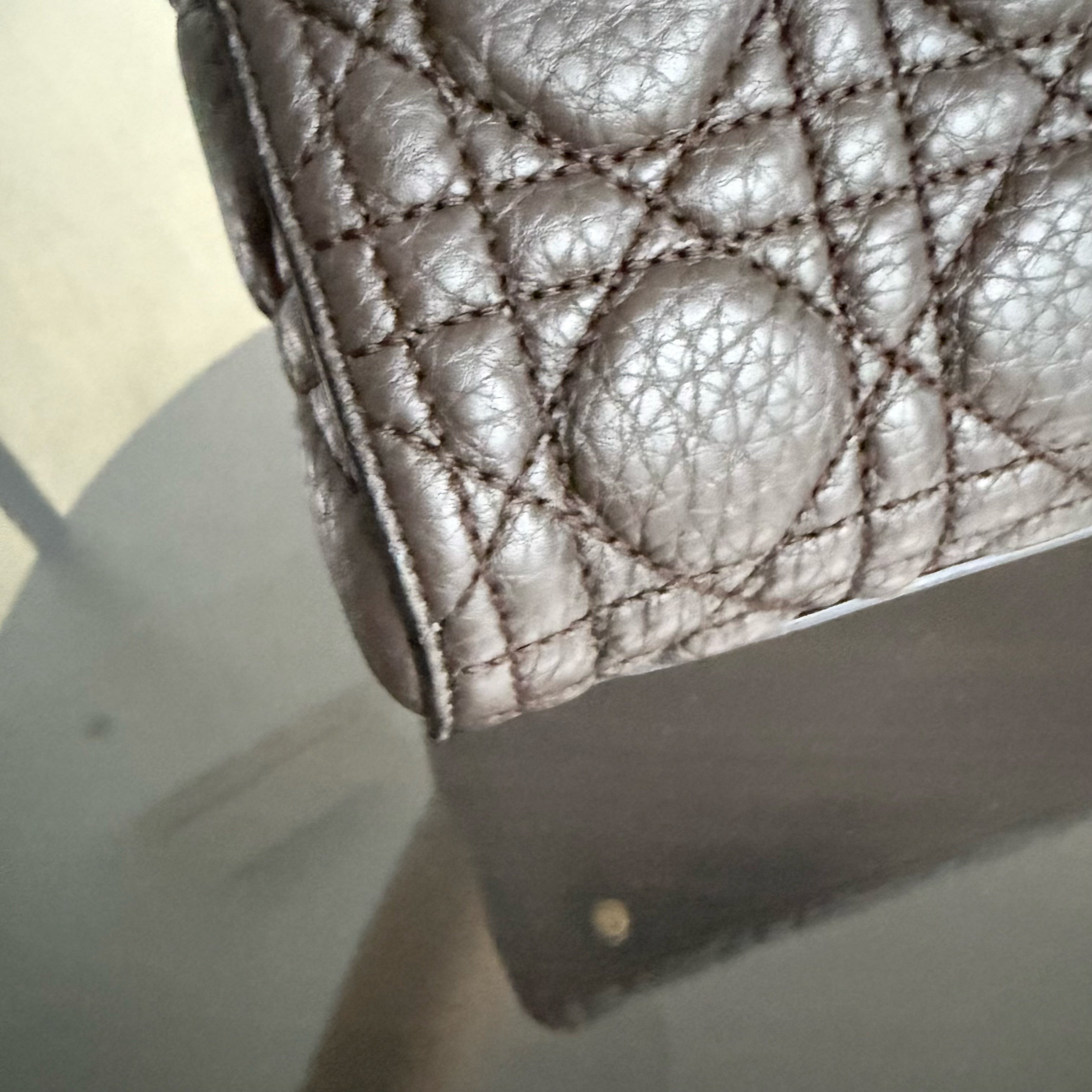 Dior Lady Large Flap - Calfskin Cannage Dark Brown Gold Hardware