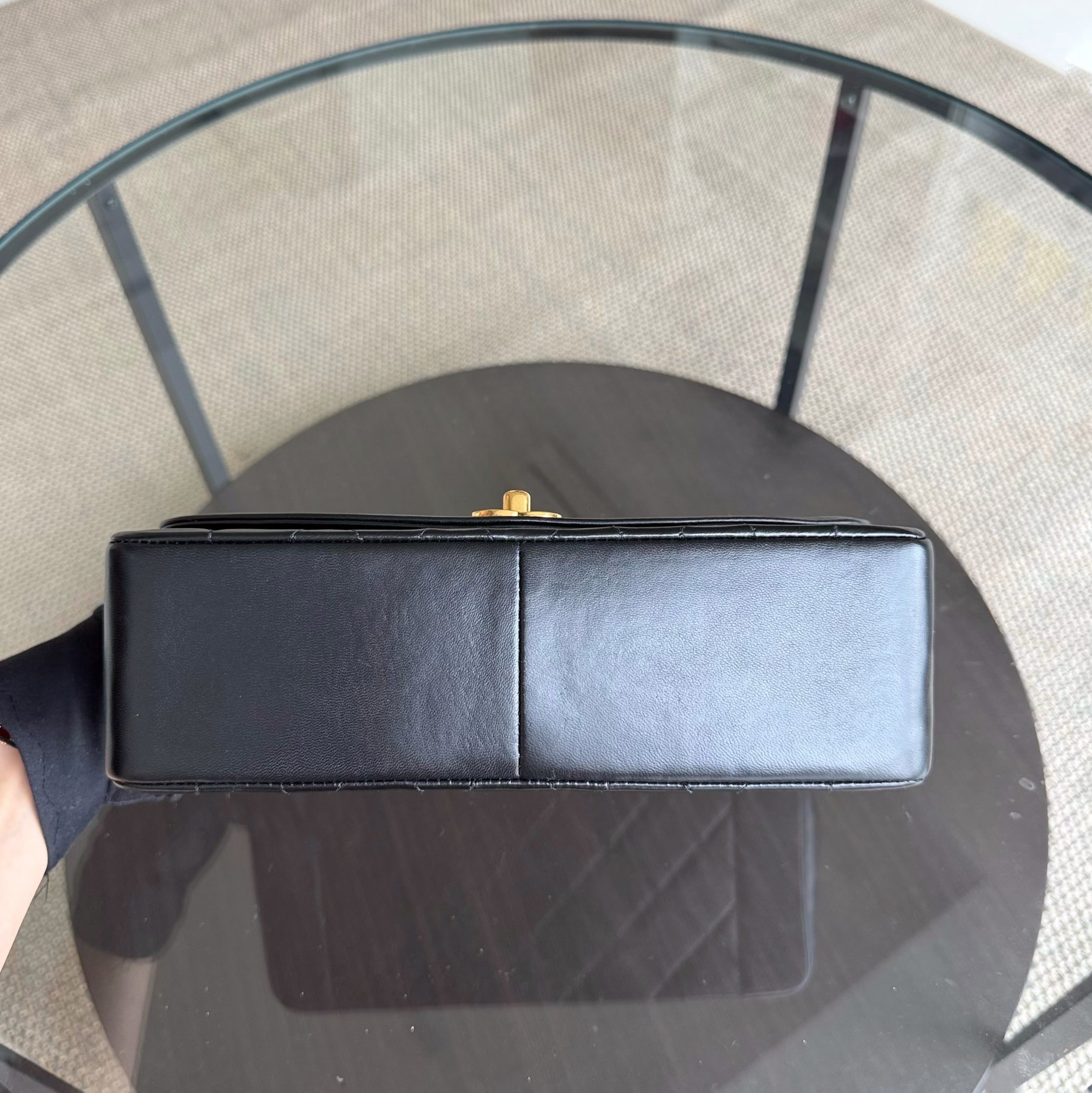 Chanel Diana Medium Vintage - Quilted Lambskin Black Gold Hardware Series 2