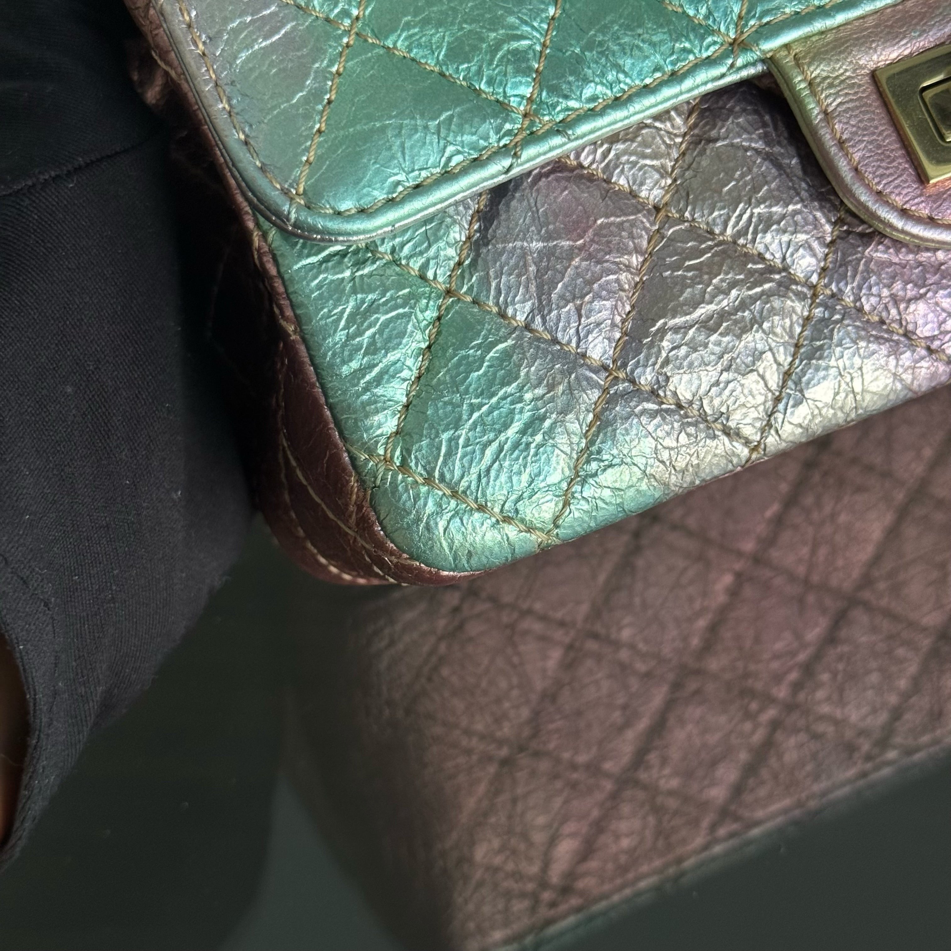 Chanel 2.55 Reissue Flap Mini - 20CM 20A Rainbow Metallic Distressed Calfskin LGHW