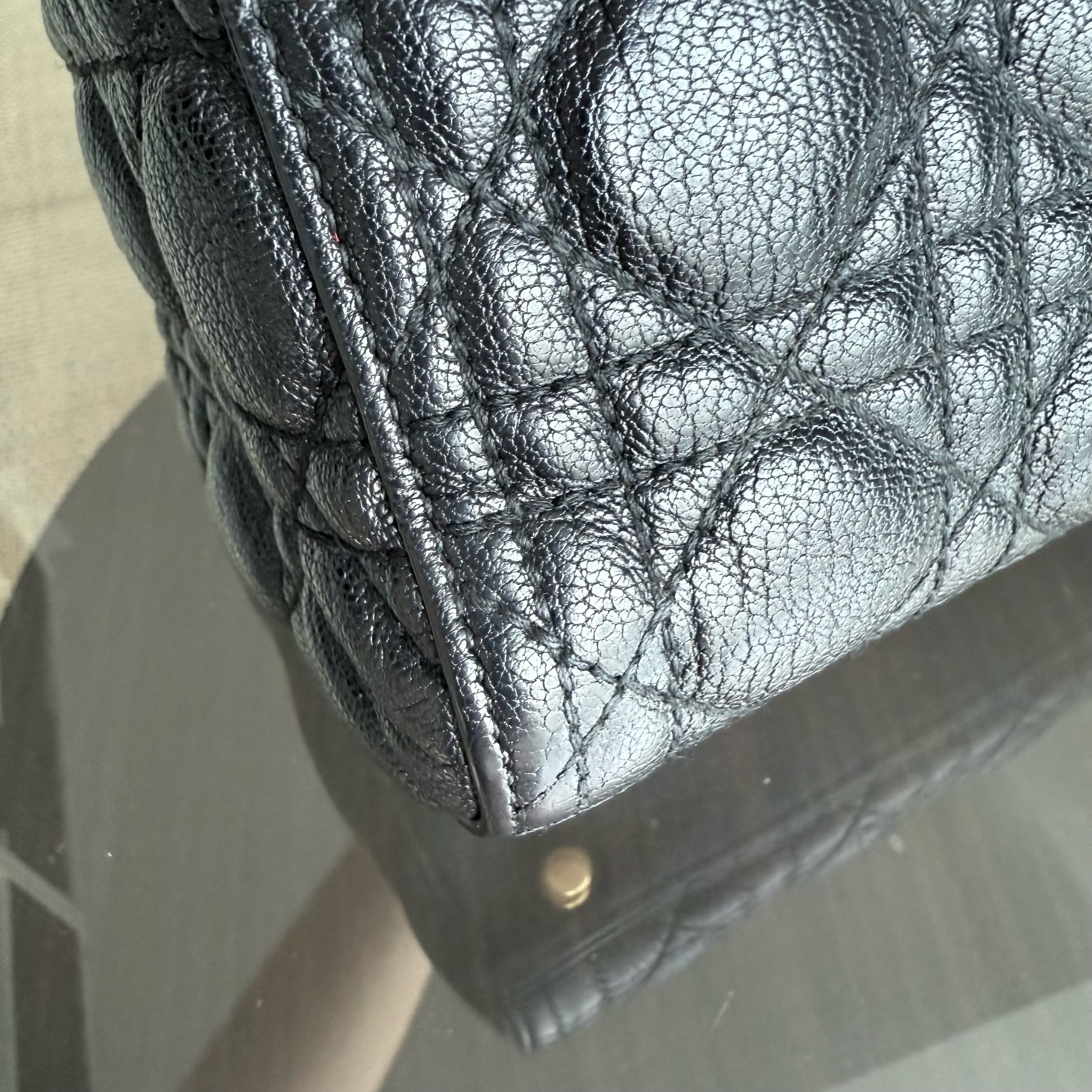 DIor Lady Large - Cannage Grained Calfskin Blush Gold Hardware NO STRAP