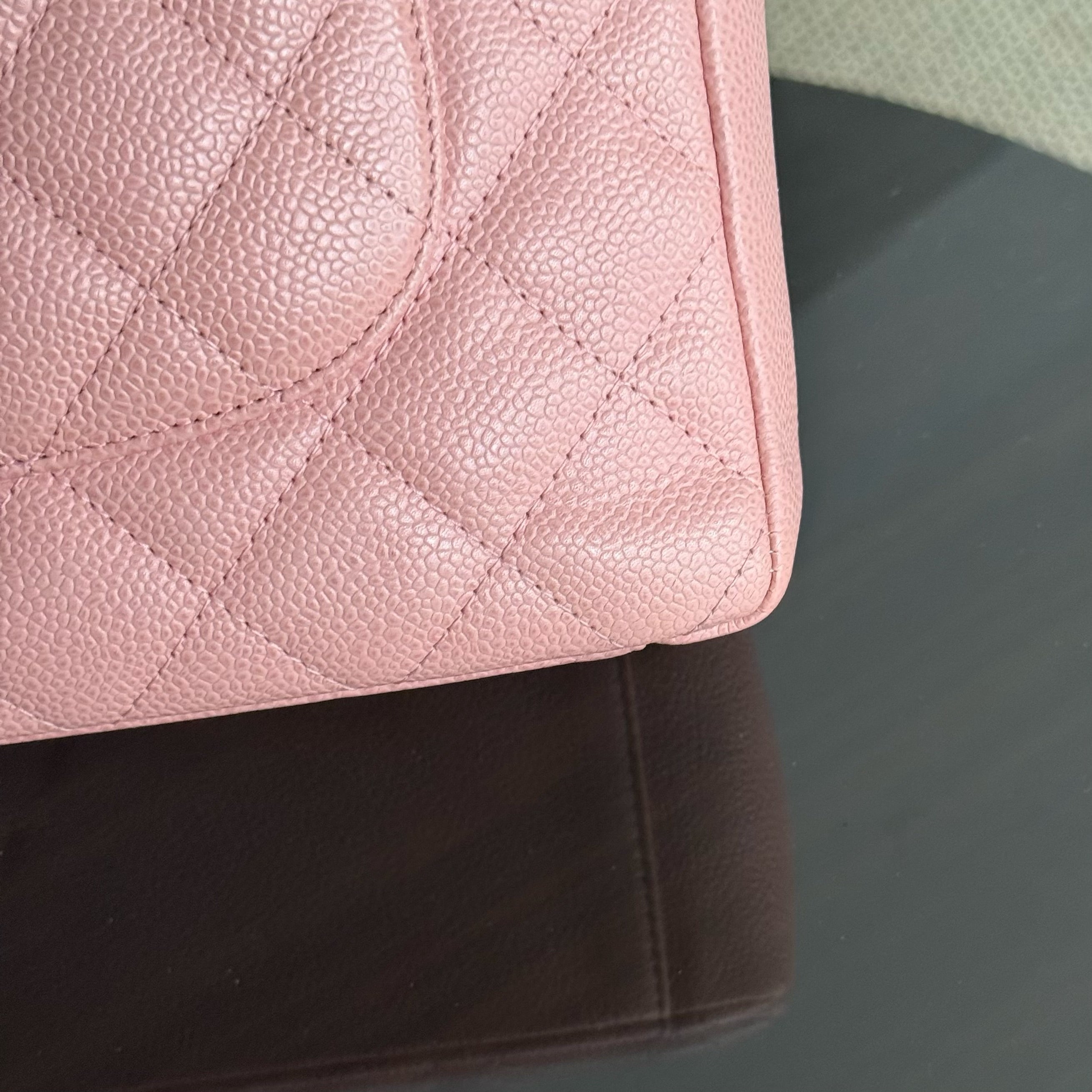 Chanel PST Petite Shopping Tote - Caviar Quilted Light Pink Gold Hardware Series 8