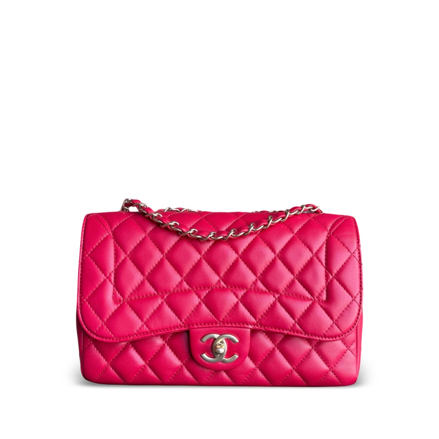 Chanel Chic Flap Seasonal Flap Medium - 25CM Quilted Lambskin Red Gold Hardware Series 21
