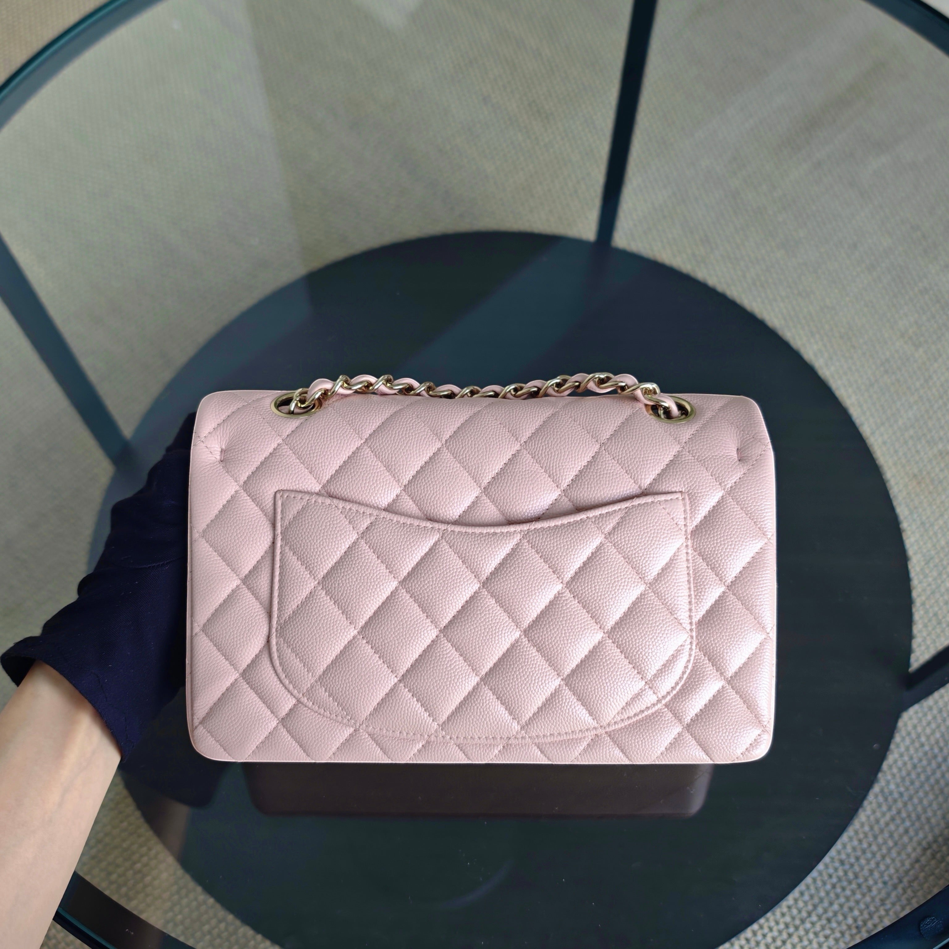 Chanel Classic Flap Small - Caviar 23CM Quilted Sakura Light Pink Light Gold Hardware Series 30
