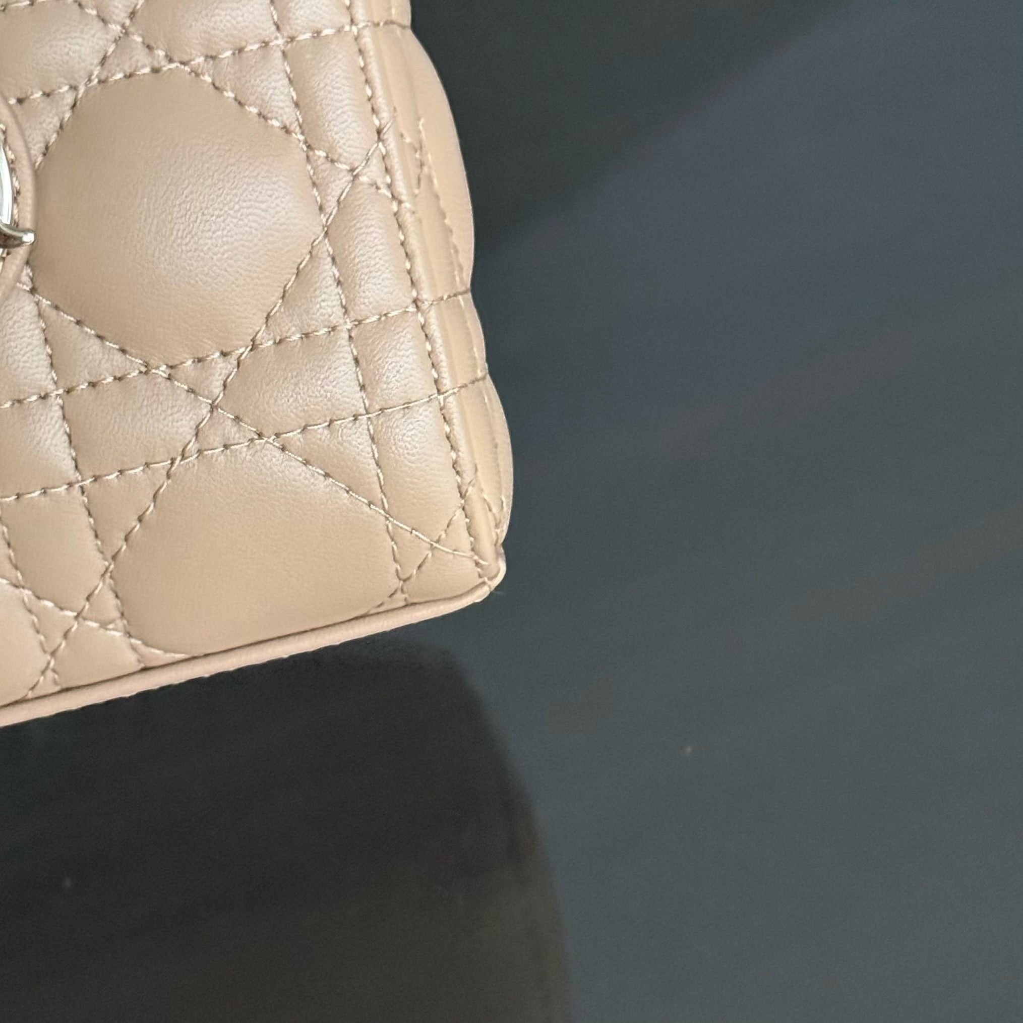Dior D-Joy Small Lady - Cannage Lambskin Caramel Beige Gold Hardware