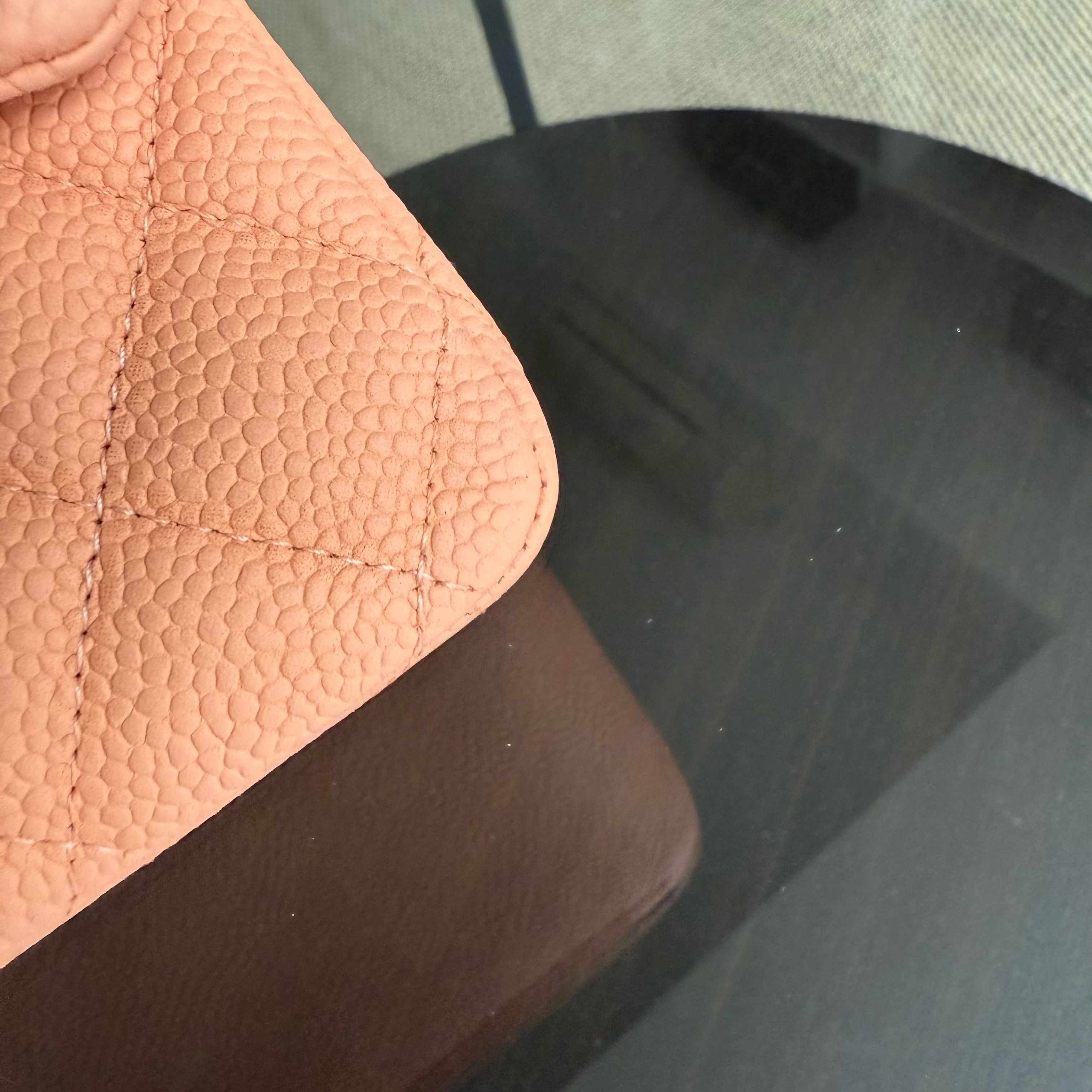 Chanel Classic Flap Medium - 25CM Quilted Caviar Caramel Silver Hardware Series 17