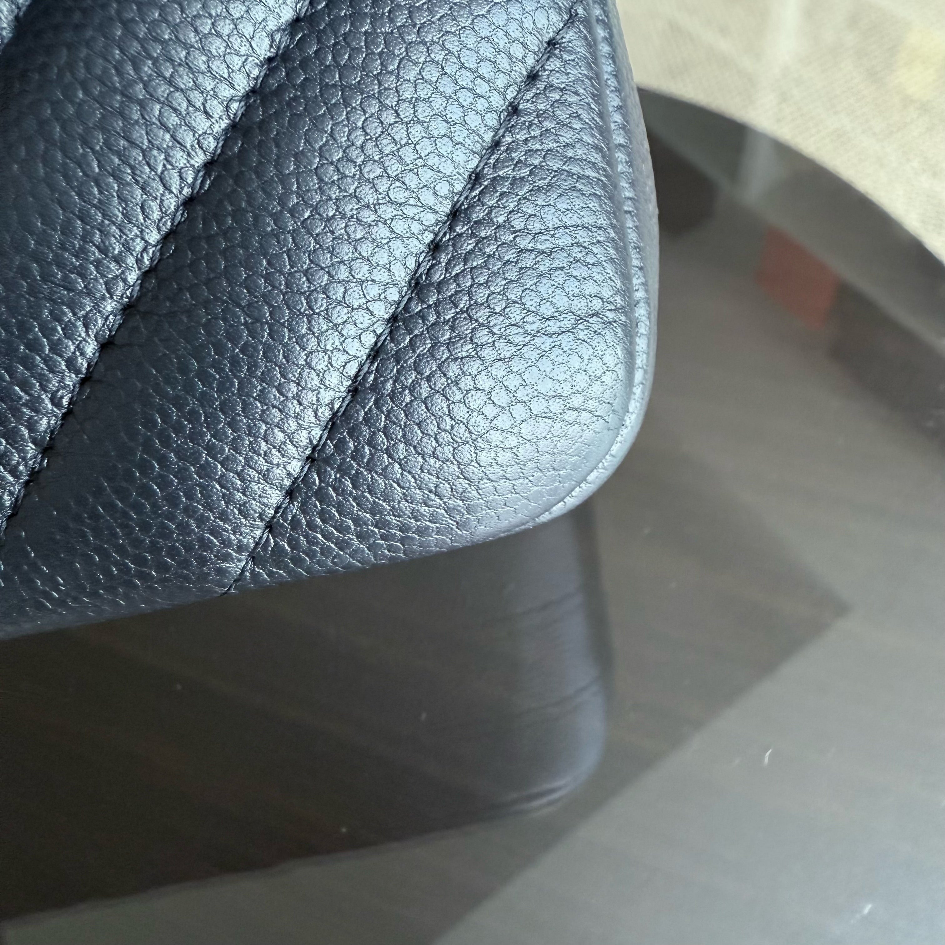 Chanel Classic Flap Medium - Caviar 25CM Chevron Grained Calfskin Black Gold Hardware Series 27