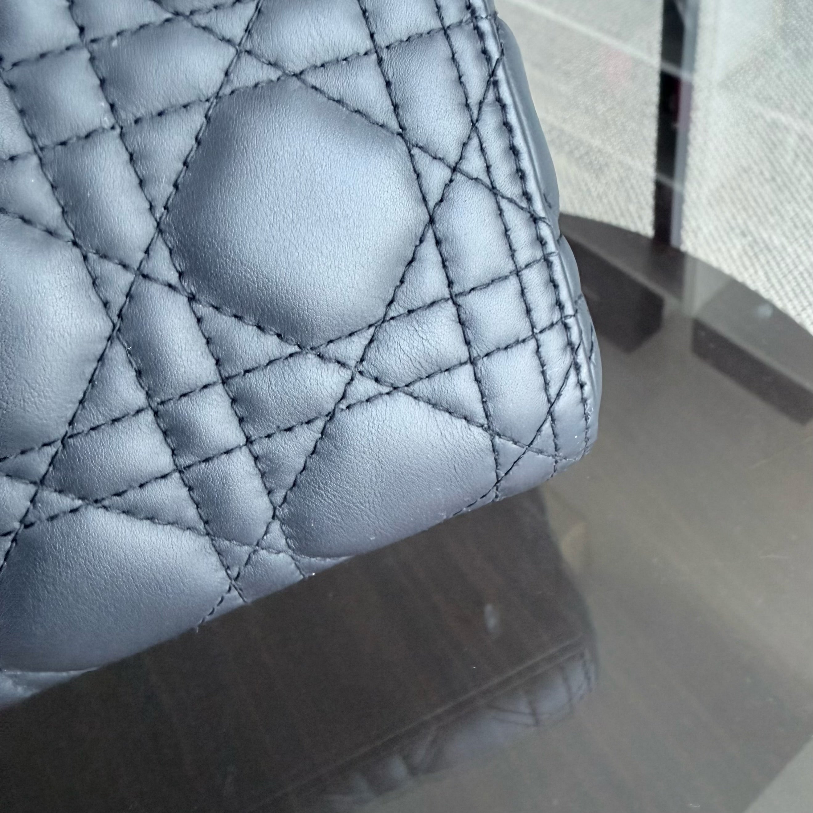 *Flap Open* Dior Lady Medium - Calfskin So Black Black Hardware NO STRAP