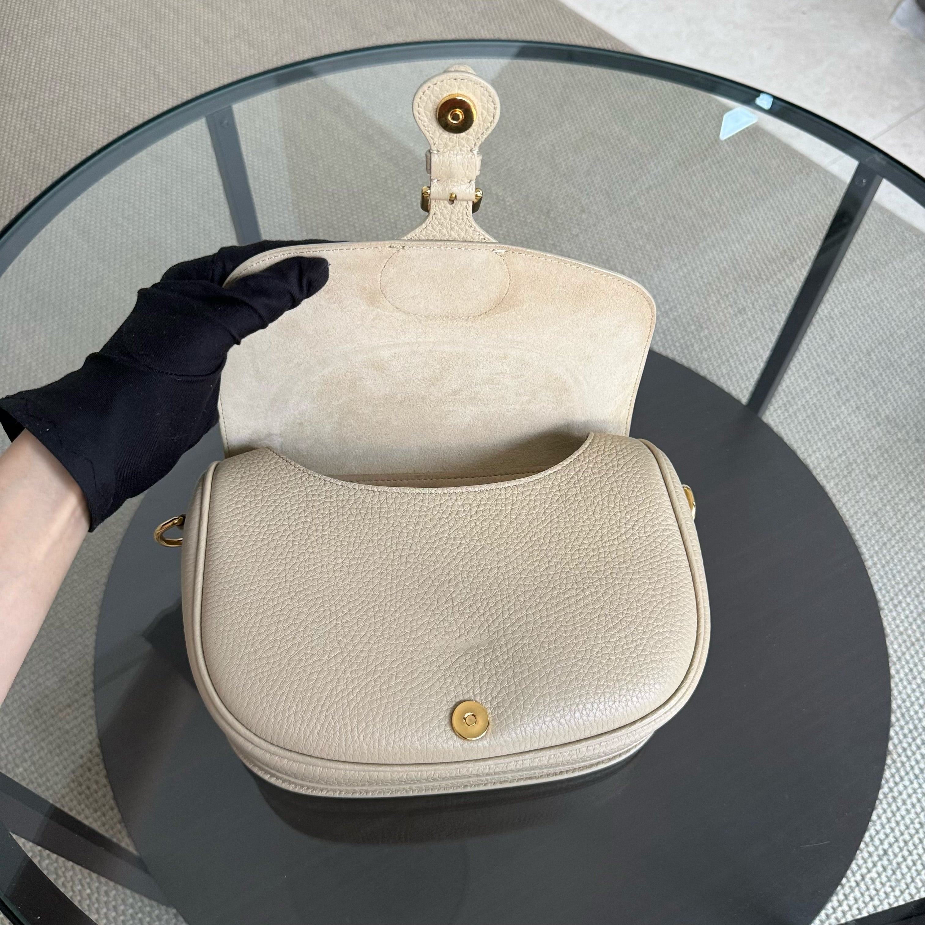 Dior Bobby Medium - Caviar Beige Gold Hardware