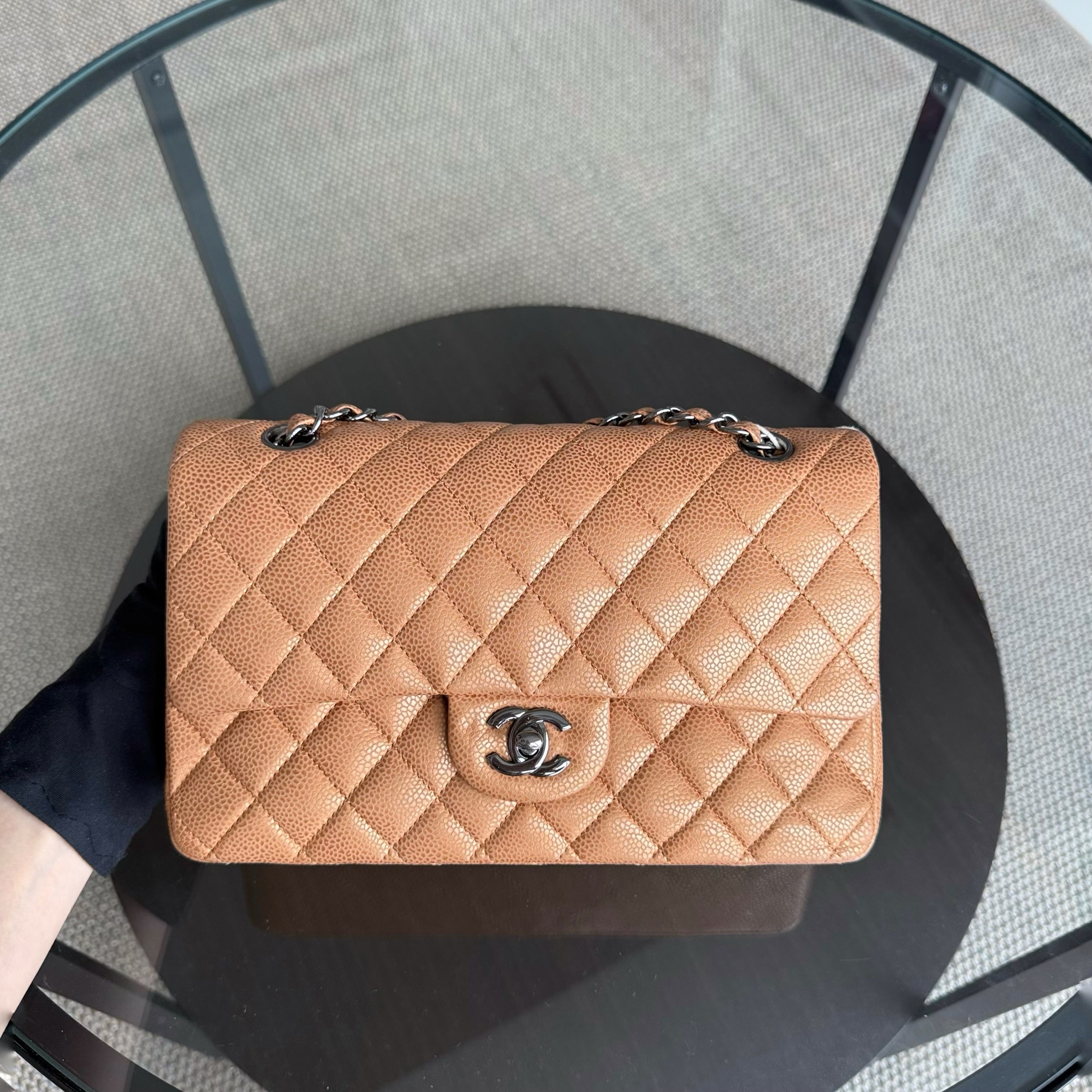 Chanel Classic Flap Medium - 25CM Quilted Caviar Gold Gold Hardware Series 14