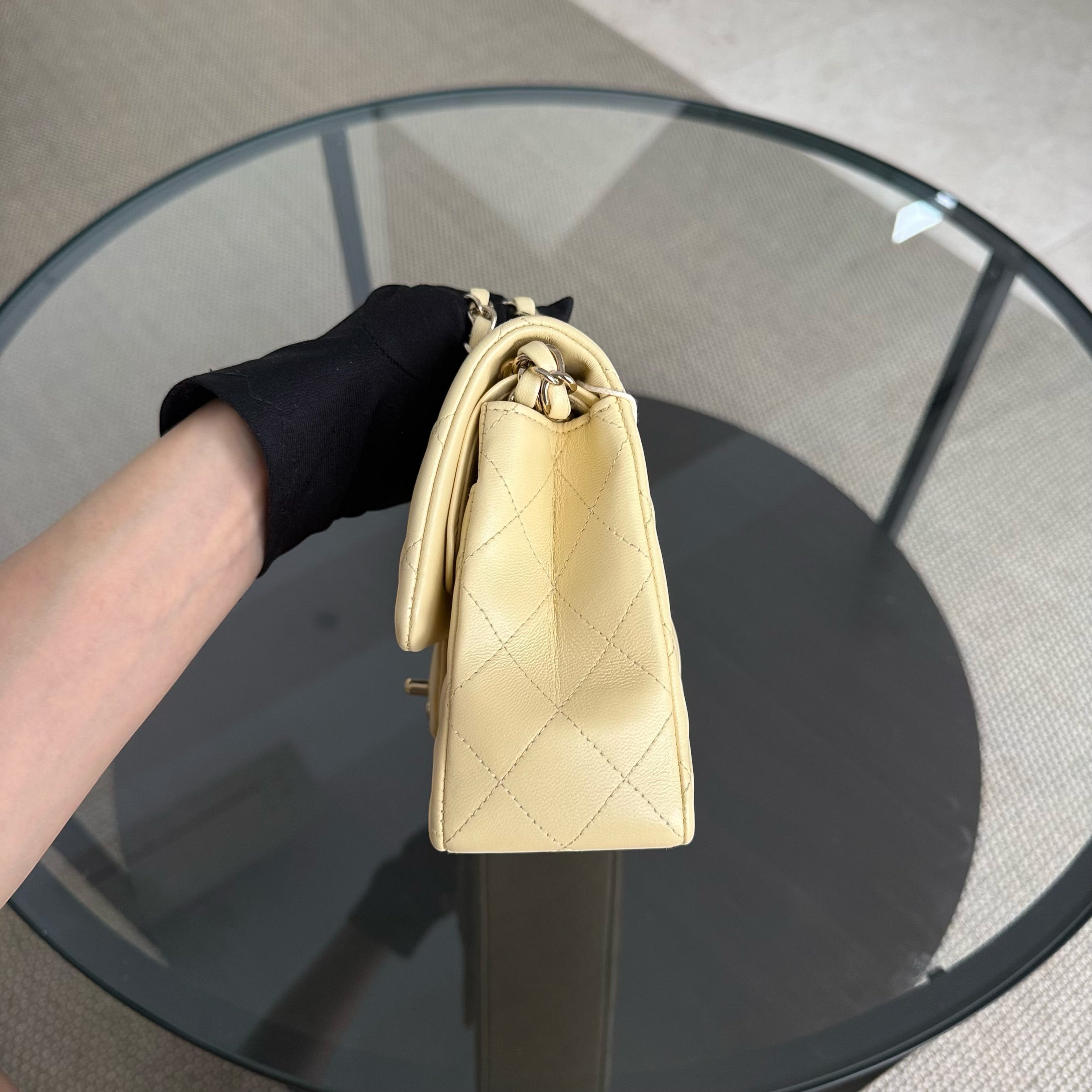 Chanel Classic Flap Small - Lambskin 23CM Light Yellow Gold Hardware Series 30