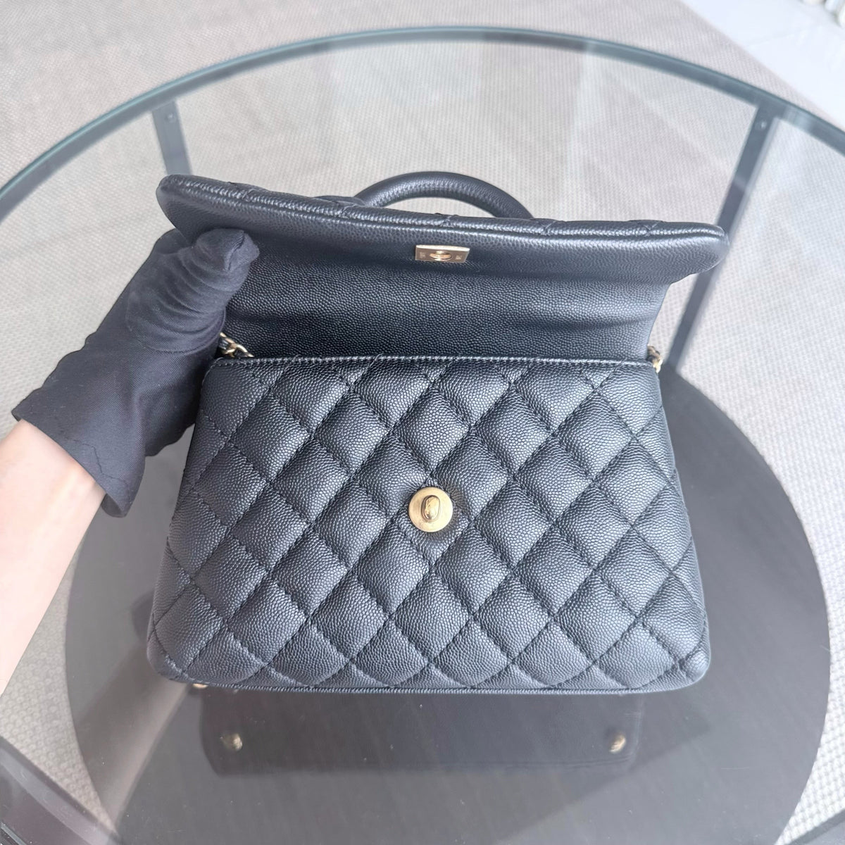 Chanel Coco Handle Small - Caviar Quilted Black Gold Hardware Series 29