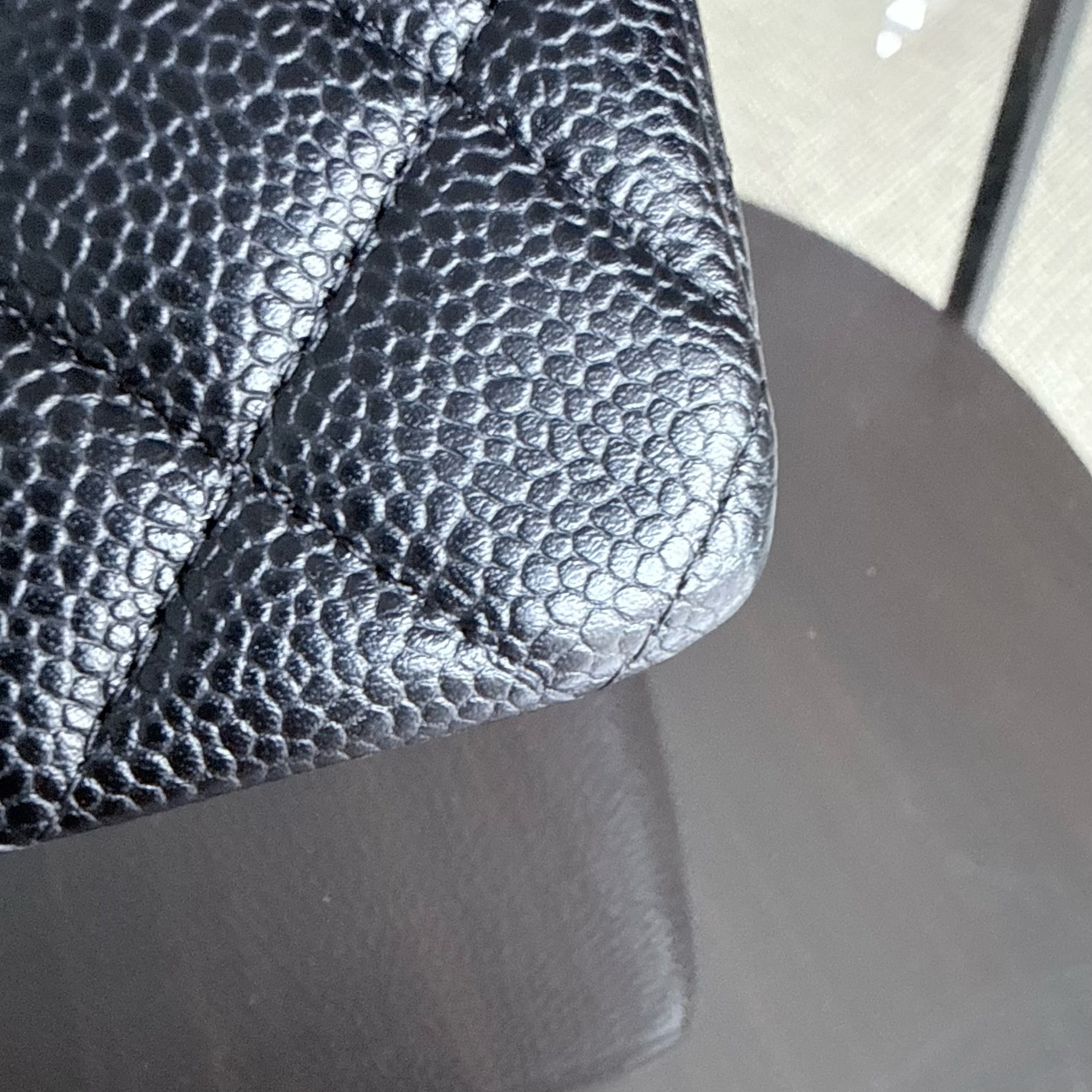 Chanel Classic Flap Medium - Caviar 25CM Quilted Double Flap Black Gold Hardware Series 18