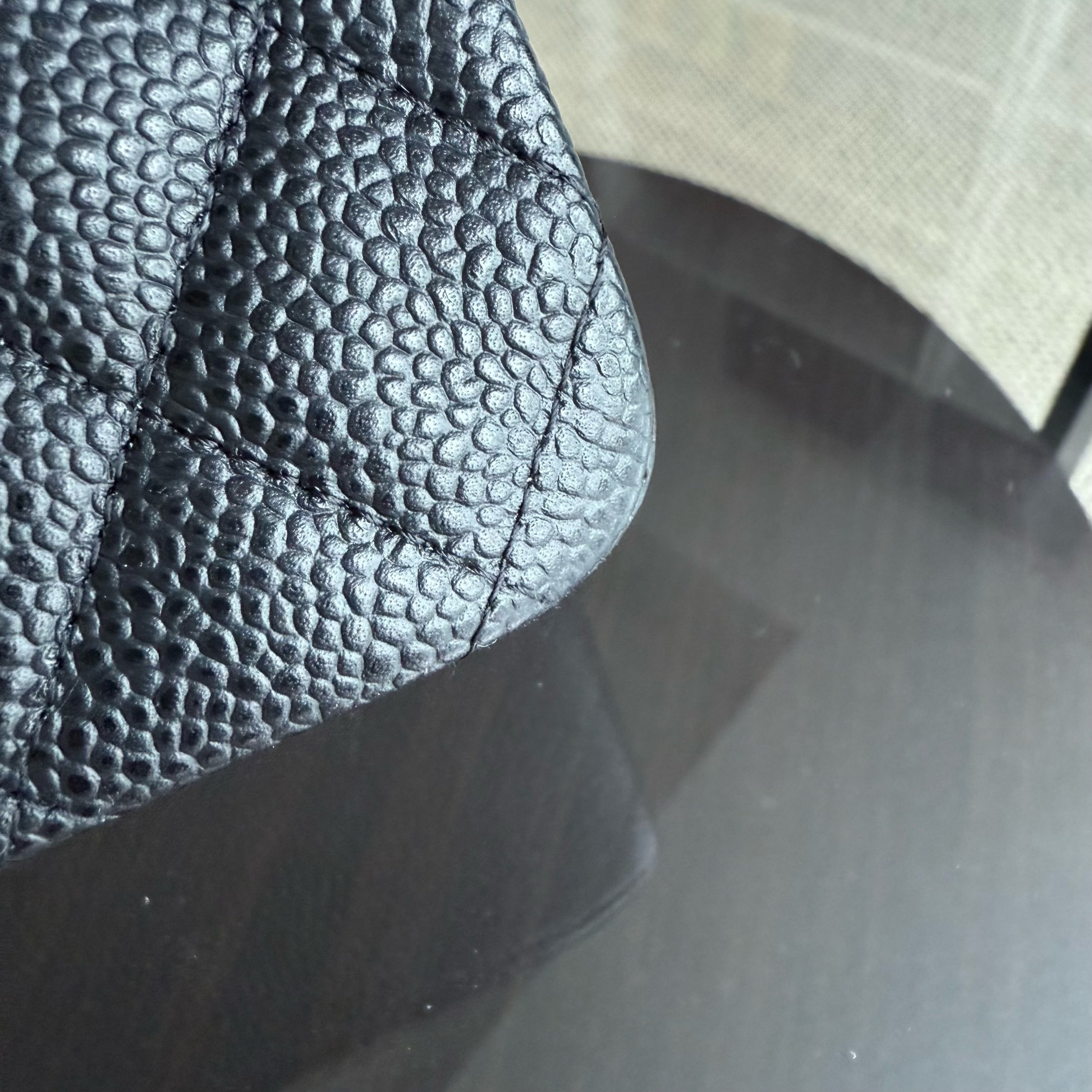 Chanel Classic Flap Medium - Caviar 25CM Quilted Black Gold Hardware Series 17