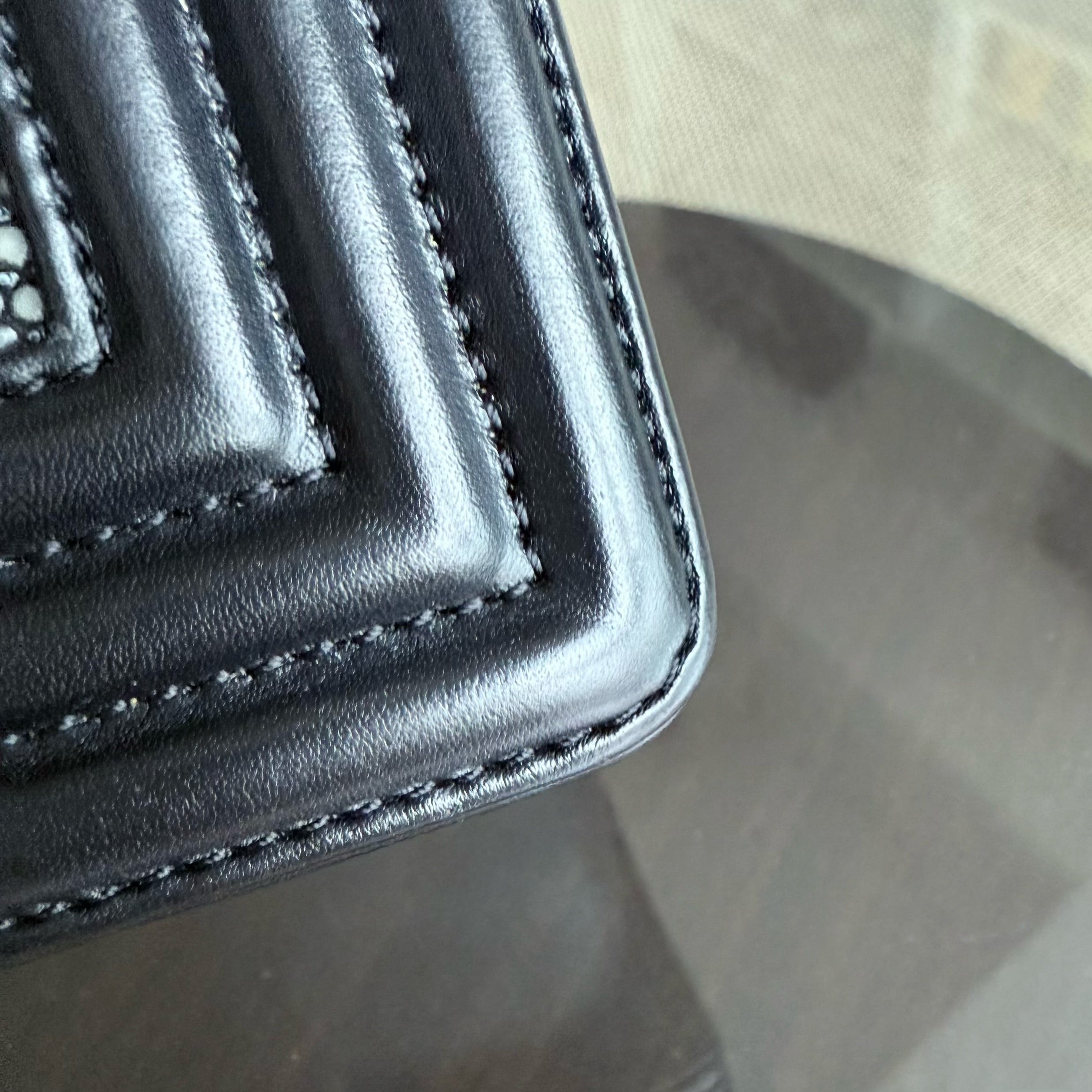 Chanel Boy Small - Small Galuchat Stingray Blue Ruthenium Silver Hardware Series 18