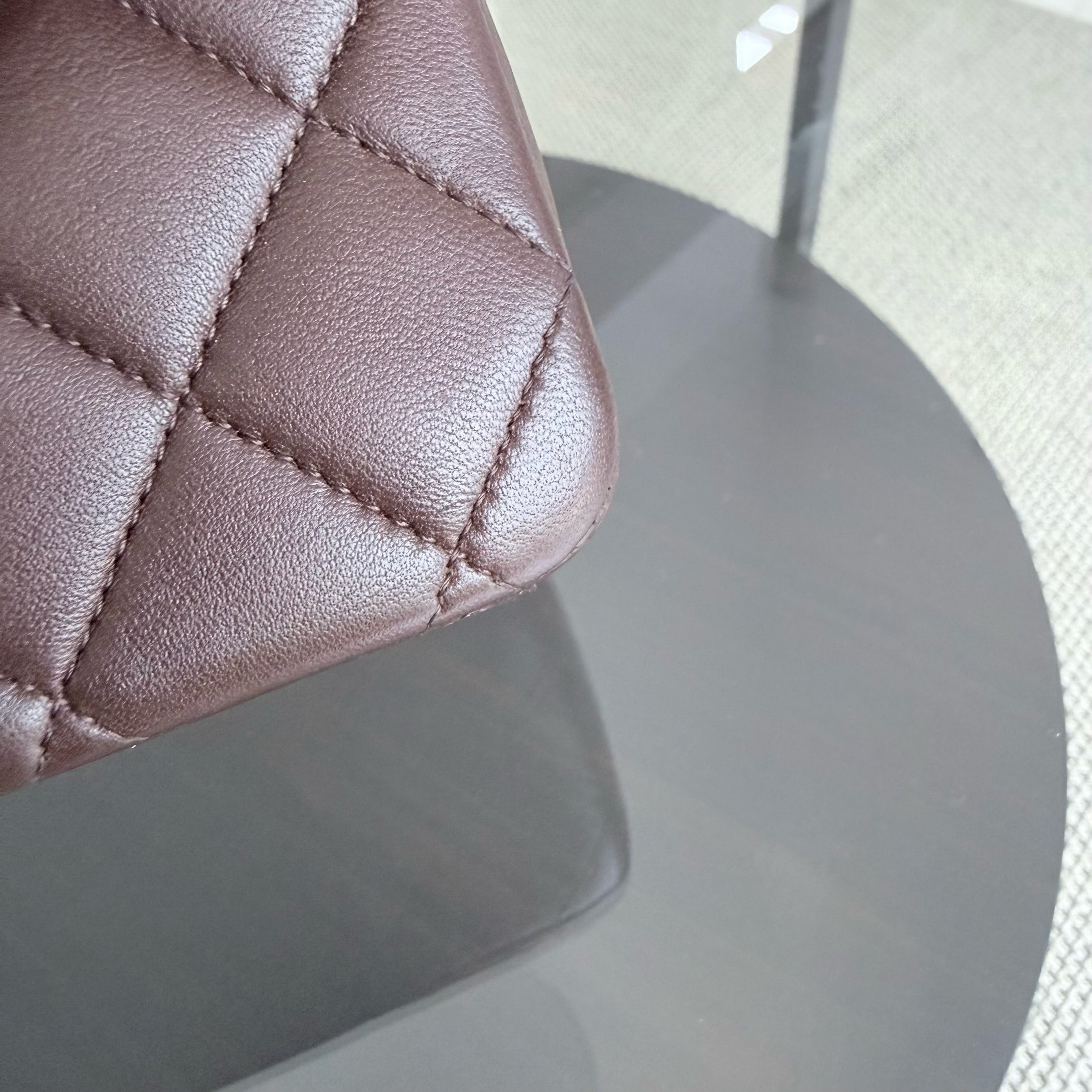Chanel Classic Flap Medium - 25CM Quilted Lambskin Brown Gold Hardware Series 14