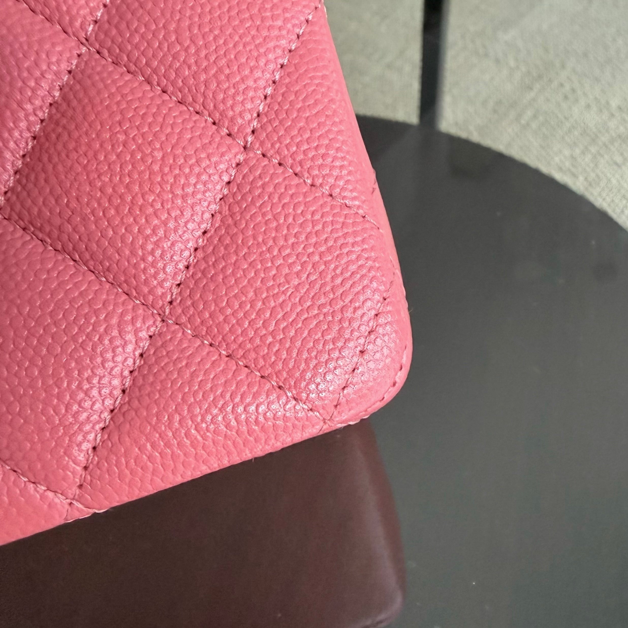 Chanel Classic Flap Medium - 25CM Quilted Caviar Barbie Pink Gold Hardware Series 28