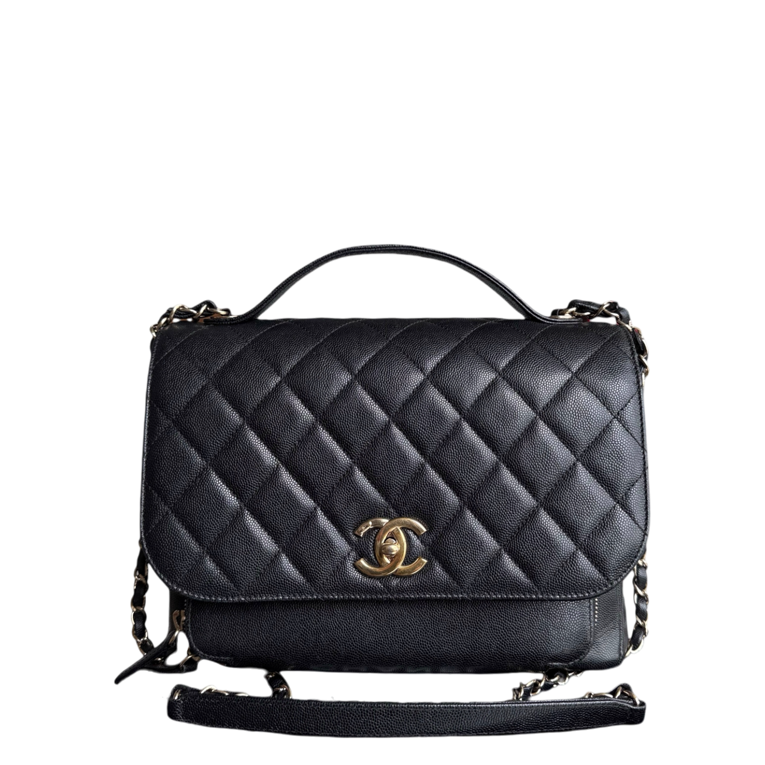 Chanel Business Affinity Large - 27CM Caviar Quilted Black Gold Hardware Series 23
