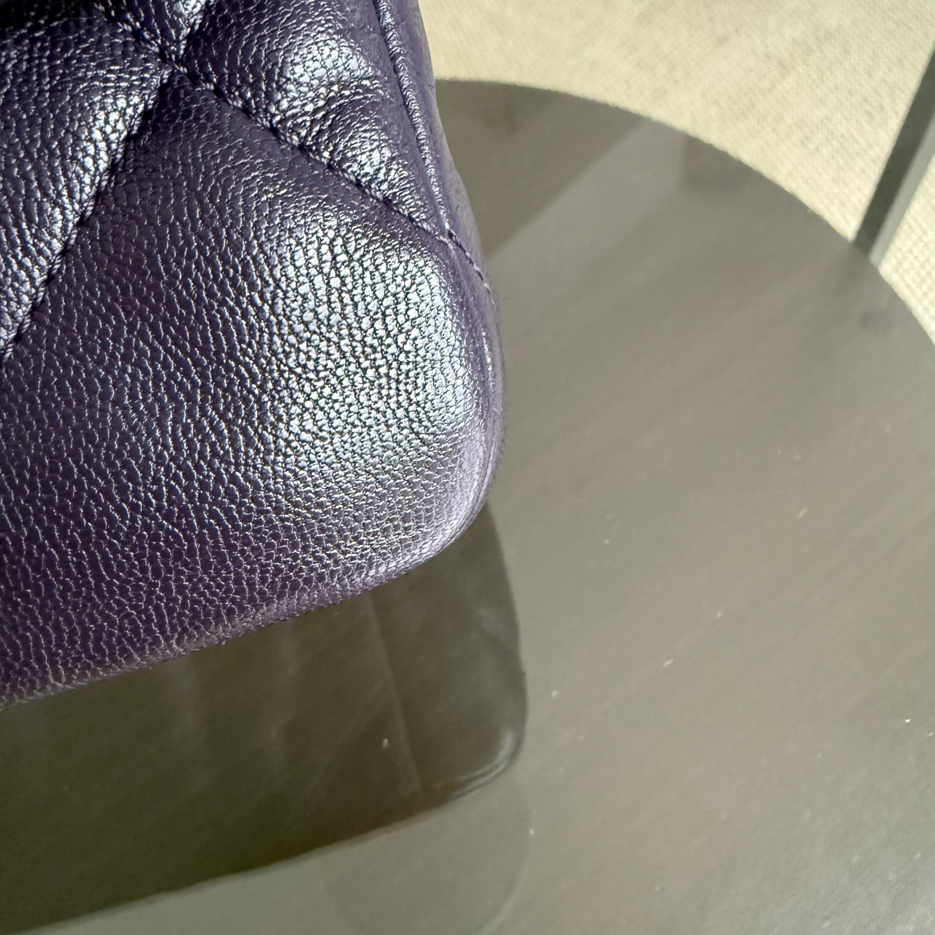 Chanel 19Bag C19 Small - Quilted Goatskin Dark Purple Gold Two-tone Hardware Series 30