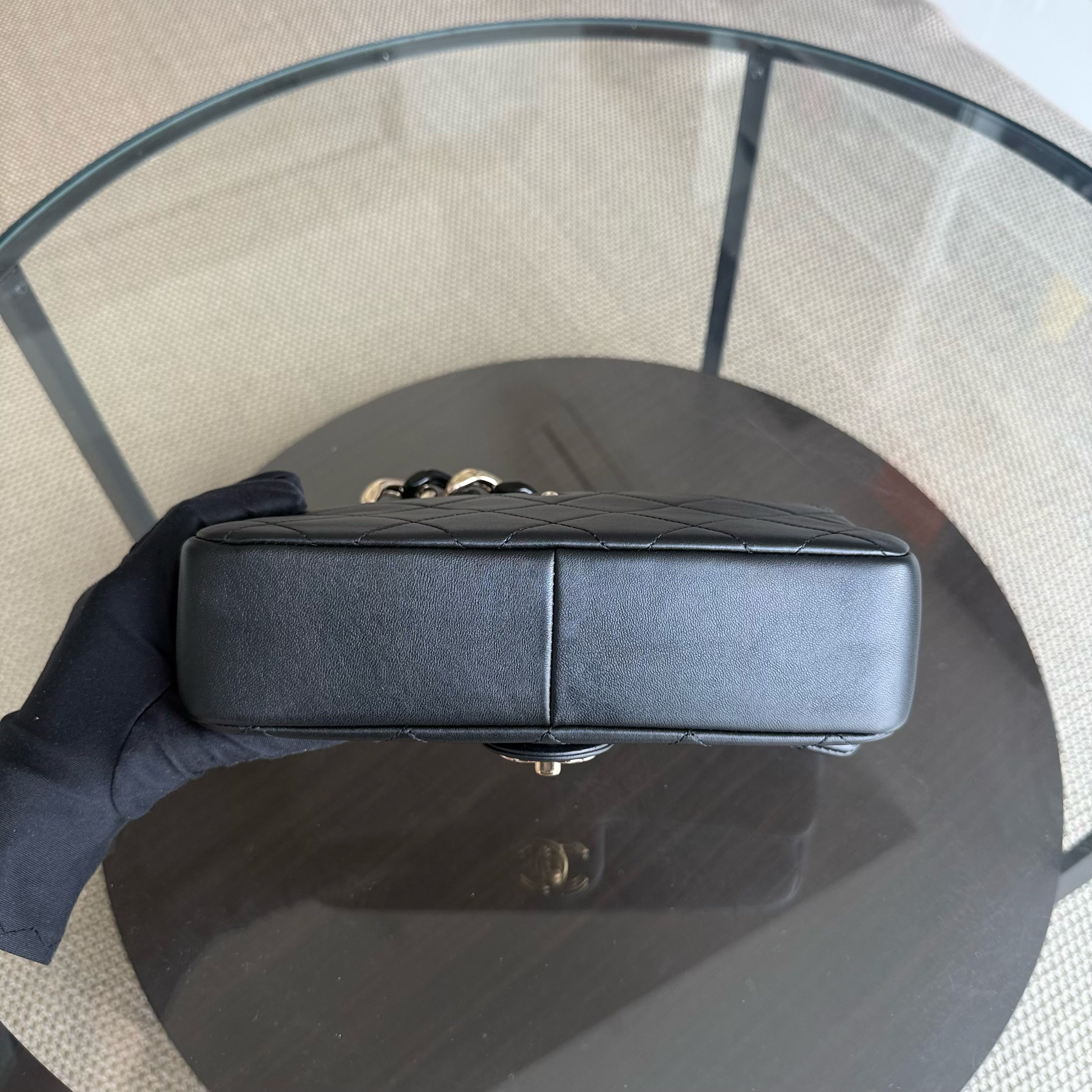 Chanel 2020 Elegant Resin Chain Seasonal Flap - Quilted Lambskin Black GHW No 29