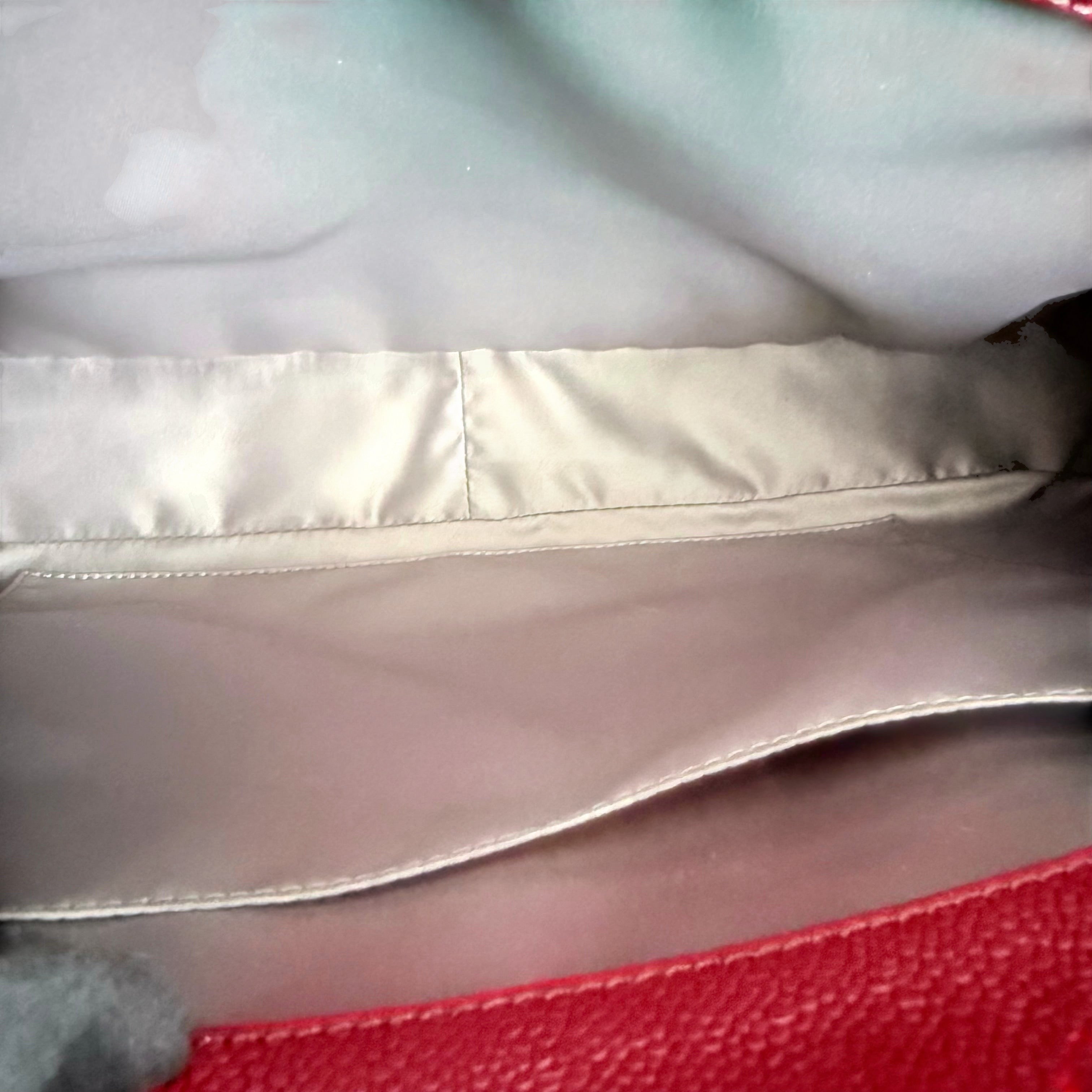 Chanel GST Grand Shopping Tote - Caviar Quilted Red Silver Hardware