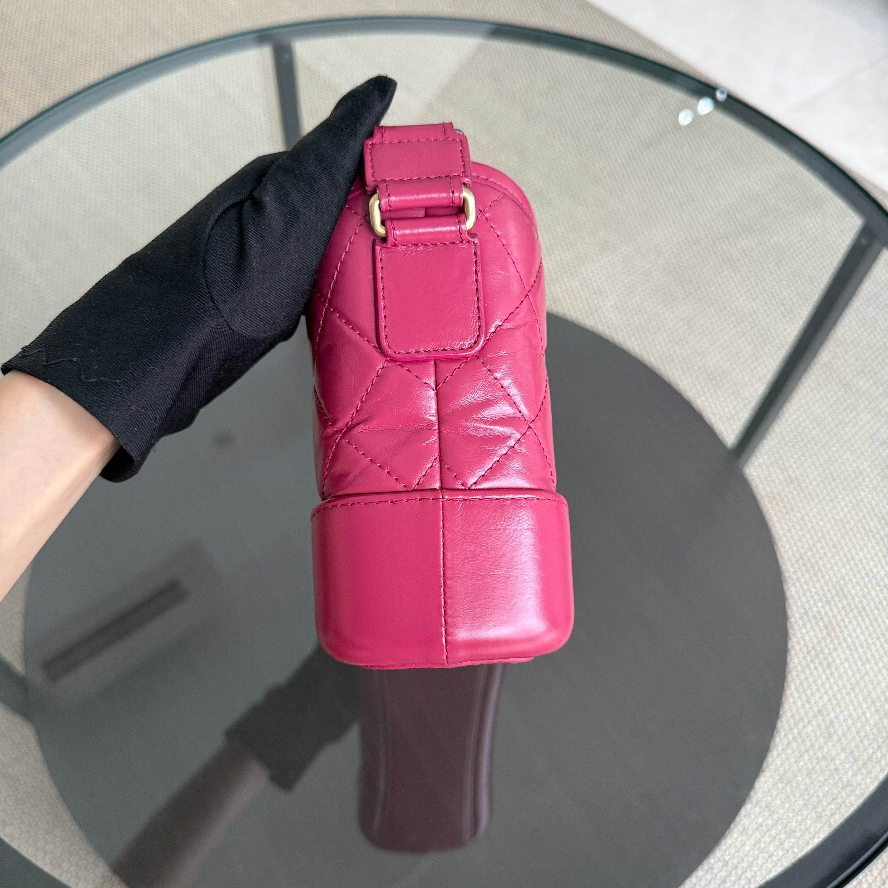 Chanel Gabrielle Small - Aged Calfskin Pink Mixed Gold Hardware Series 26