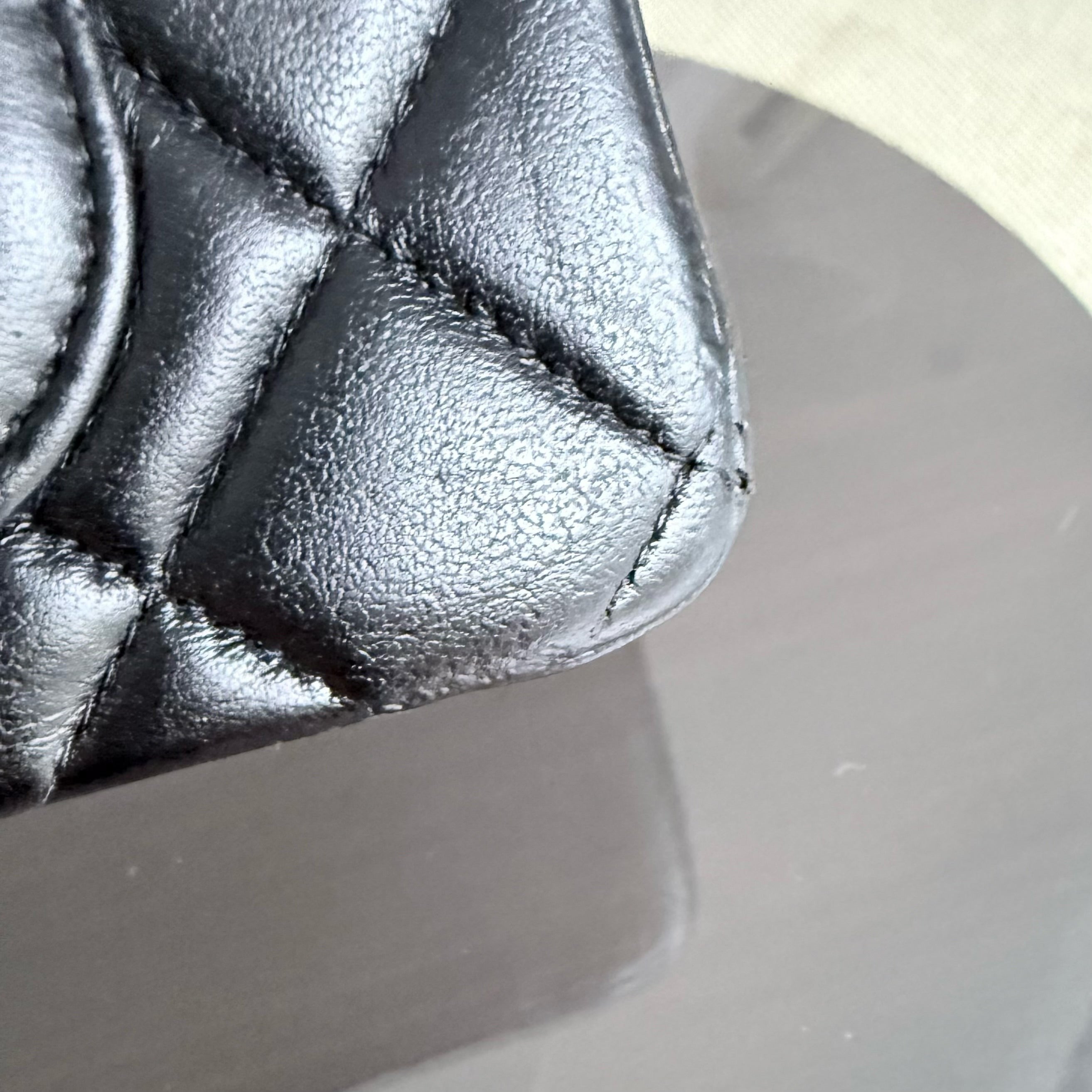Chanel Classic Flap Mini - 20CM Quilted Lambskin Black Silver Hardware Series 24