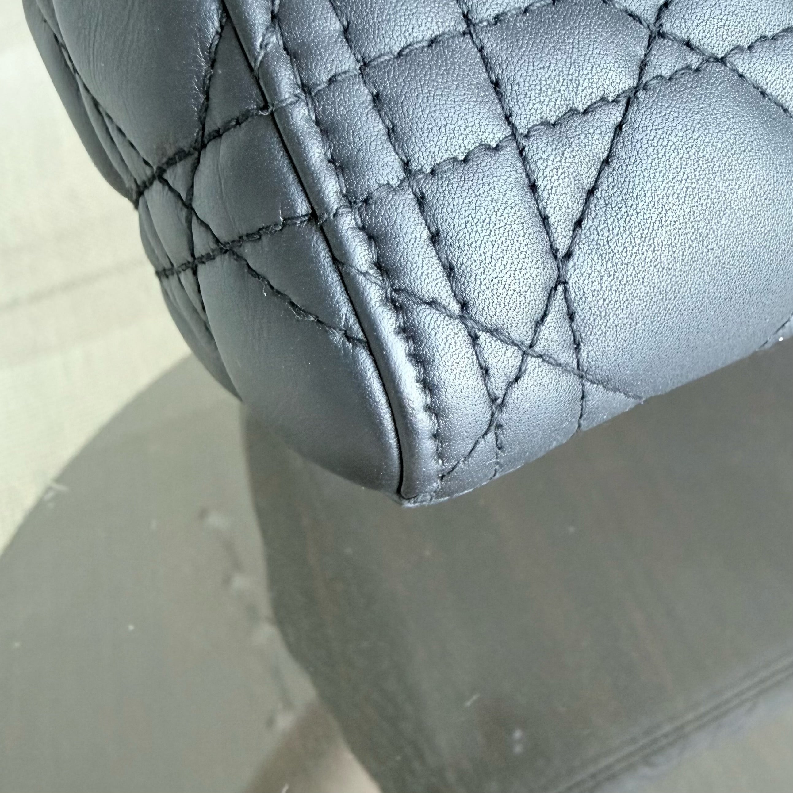 *Flap Open* Dior Lady Medium - Calfskin So Black Black Hardware NO STRAP