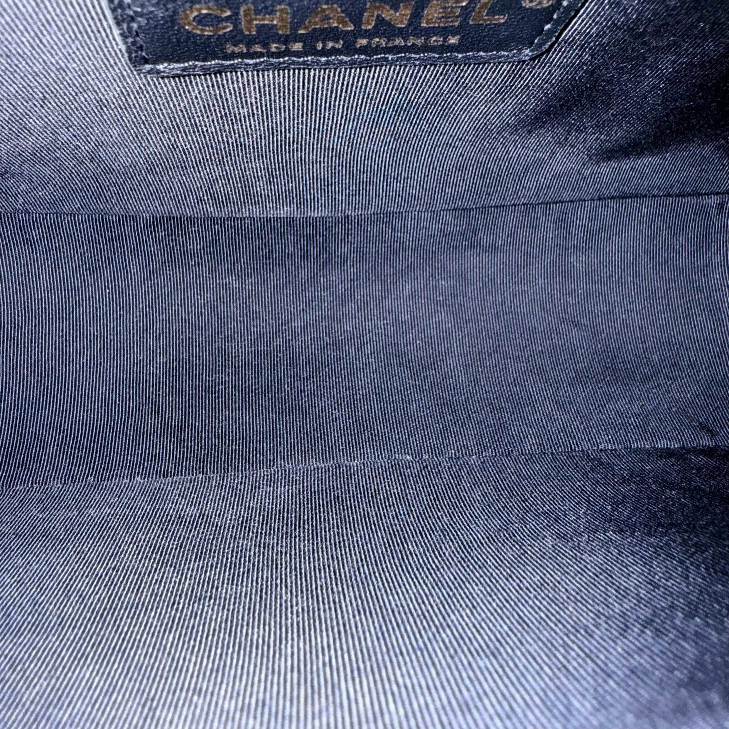 Chanel Boy Medium - 25CM Quilted Lambskin Dark Blue Gold Hardware Series 24