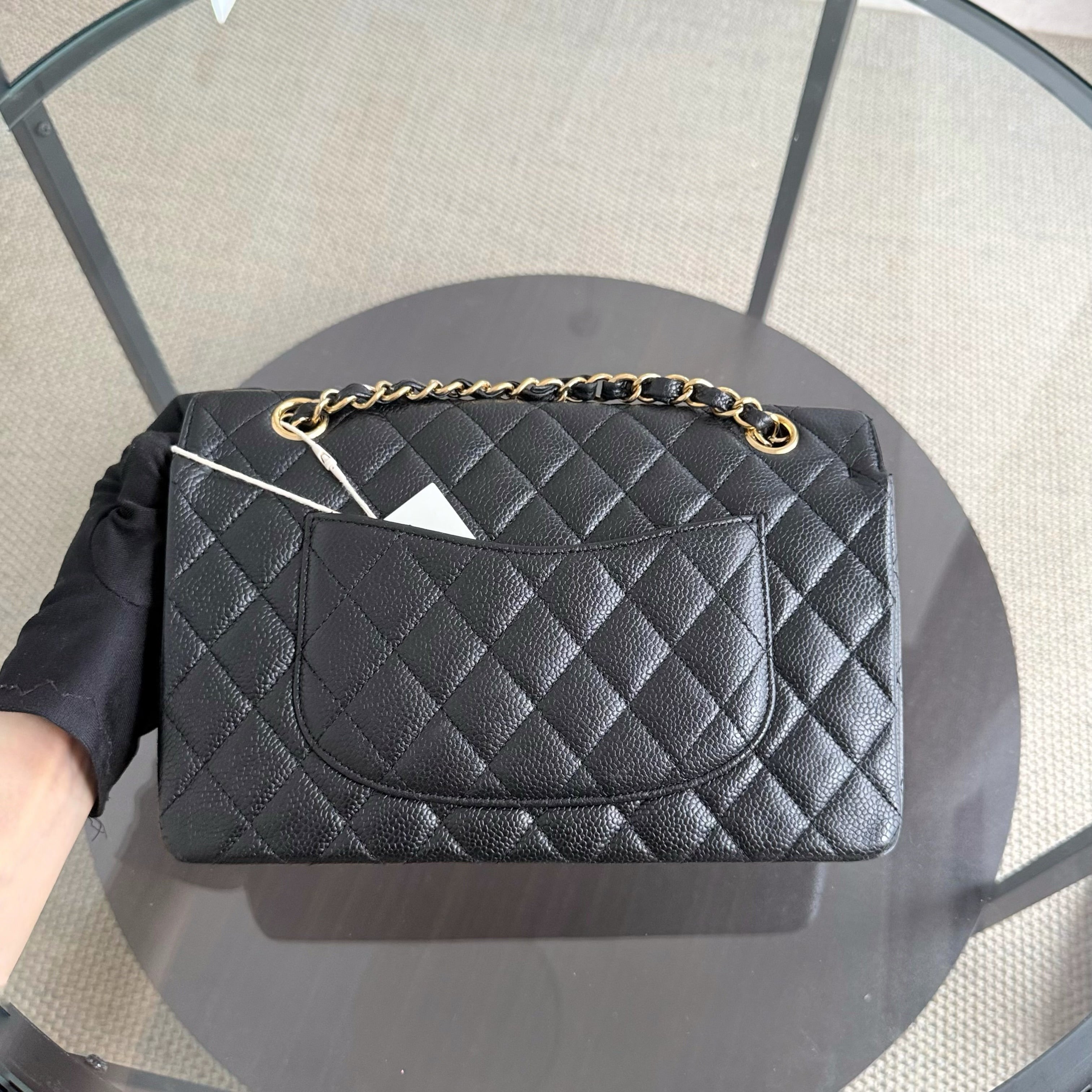 Chanel Classic Flap Medium - 25CM Caviar Quilted Black Gold Hardware Series 13