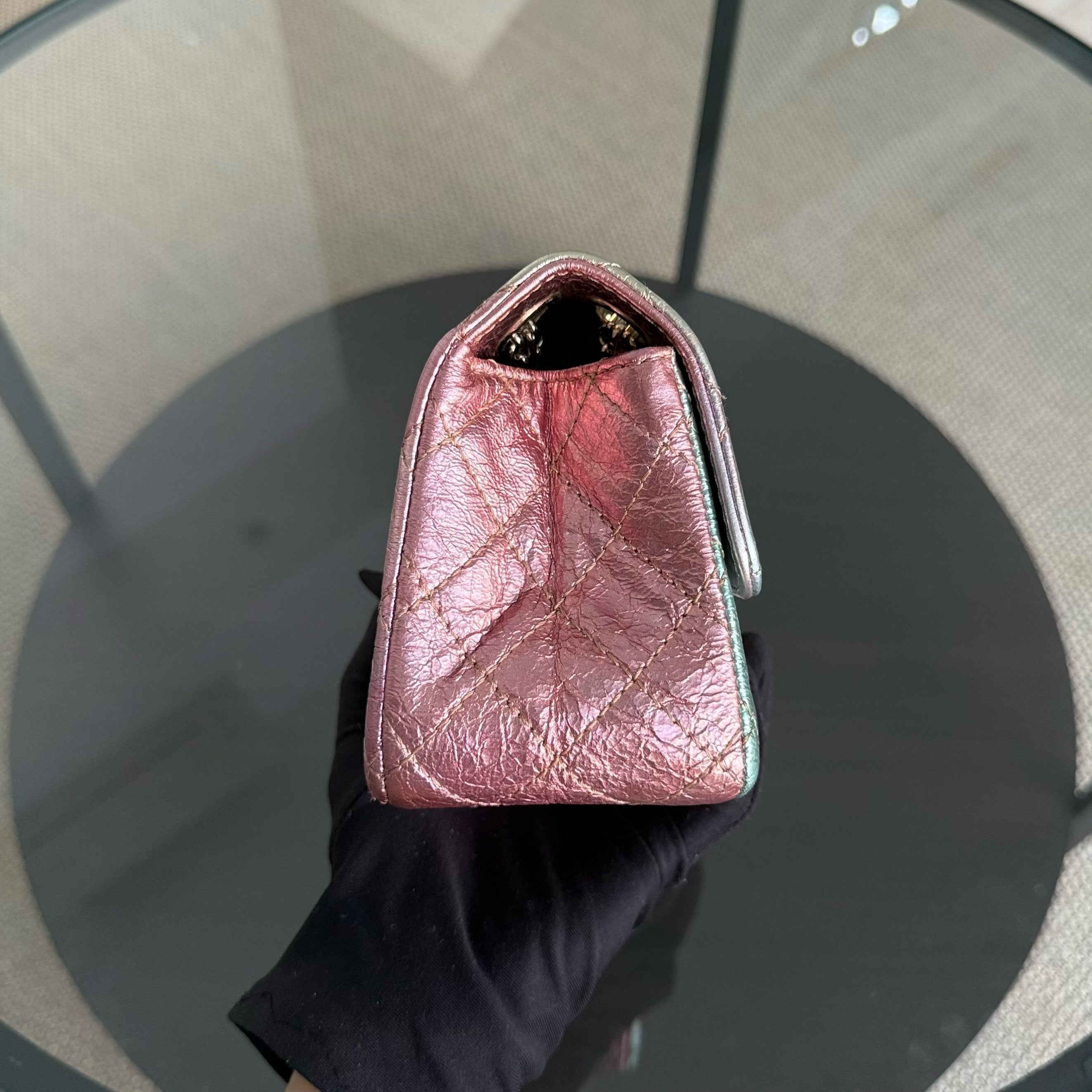 Chanel 2.55 Reissue Flap Mini - 20CM 20A Rainbow Metallic Distressed Calfskin LGHW