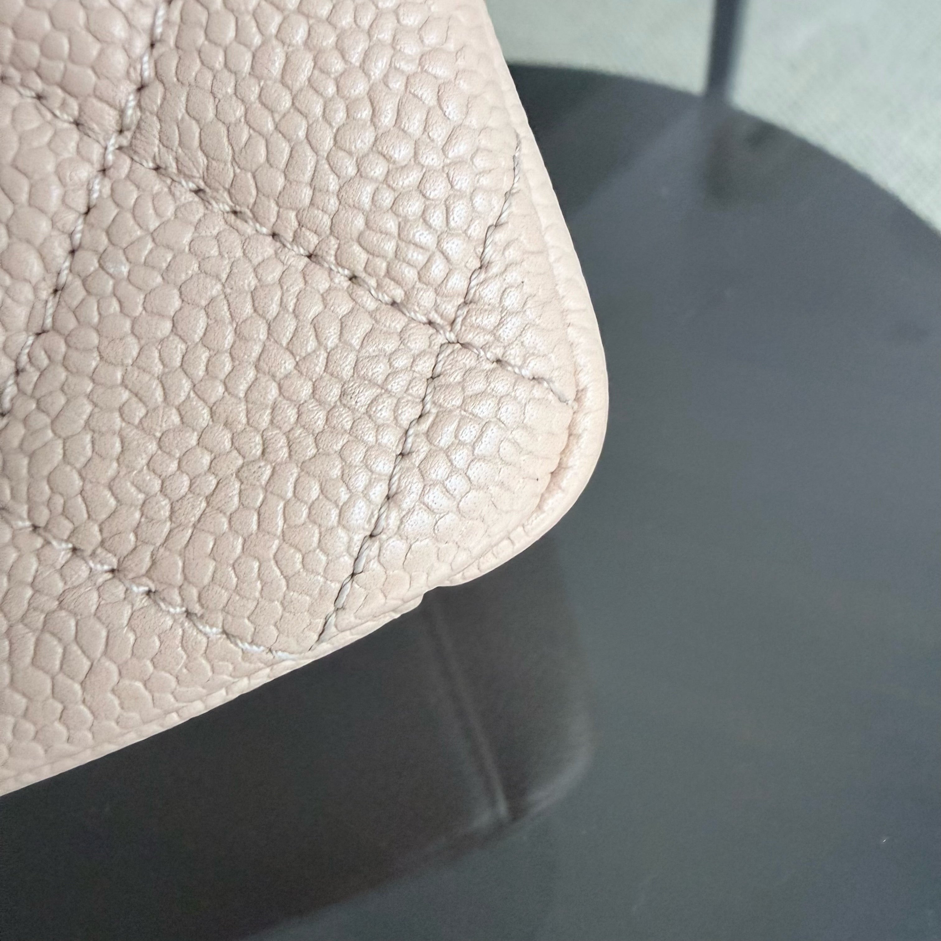 Chanel Filigree CC Medium - 25CM Caviar Quilted Beige Gold Hardware Series 24