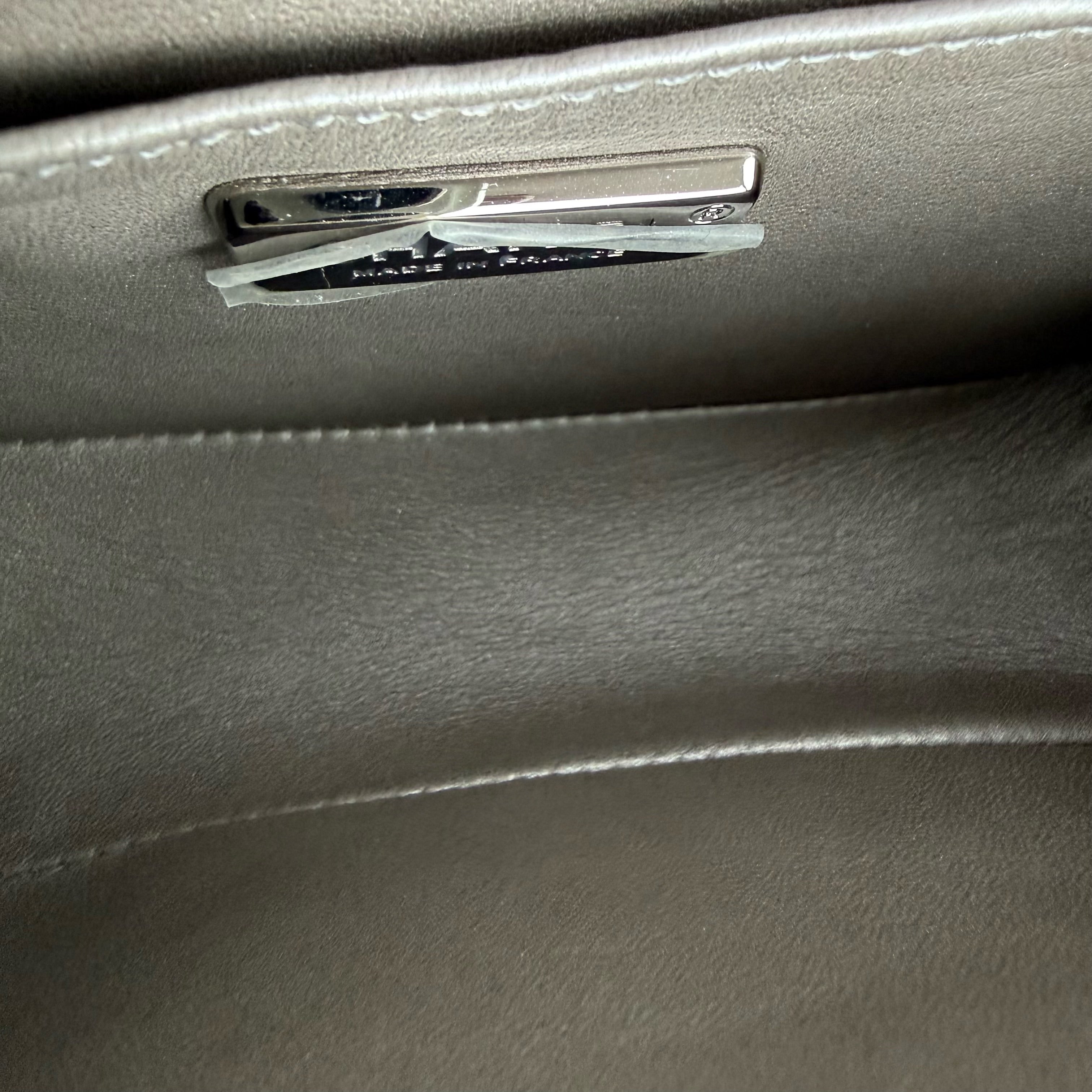 Chanel Boy Small - 20CM Stingray Gray Grey Silver Hardware Series 27