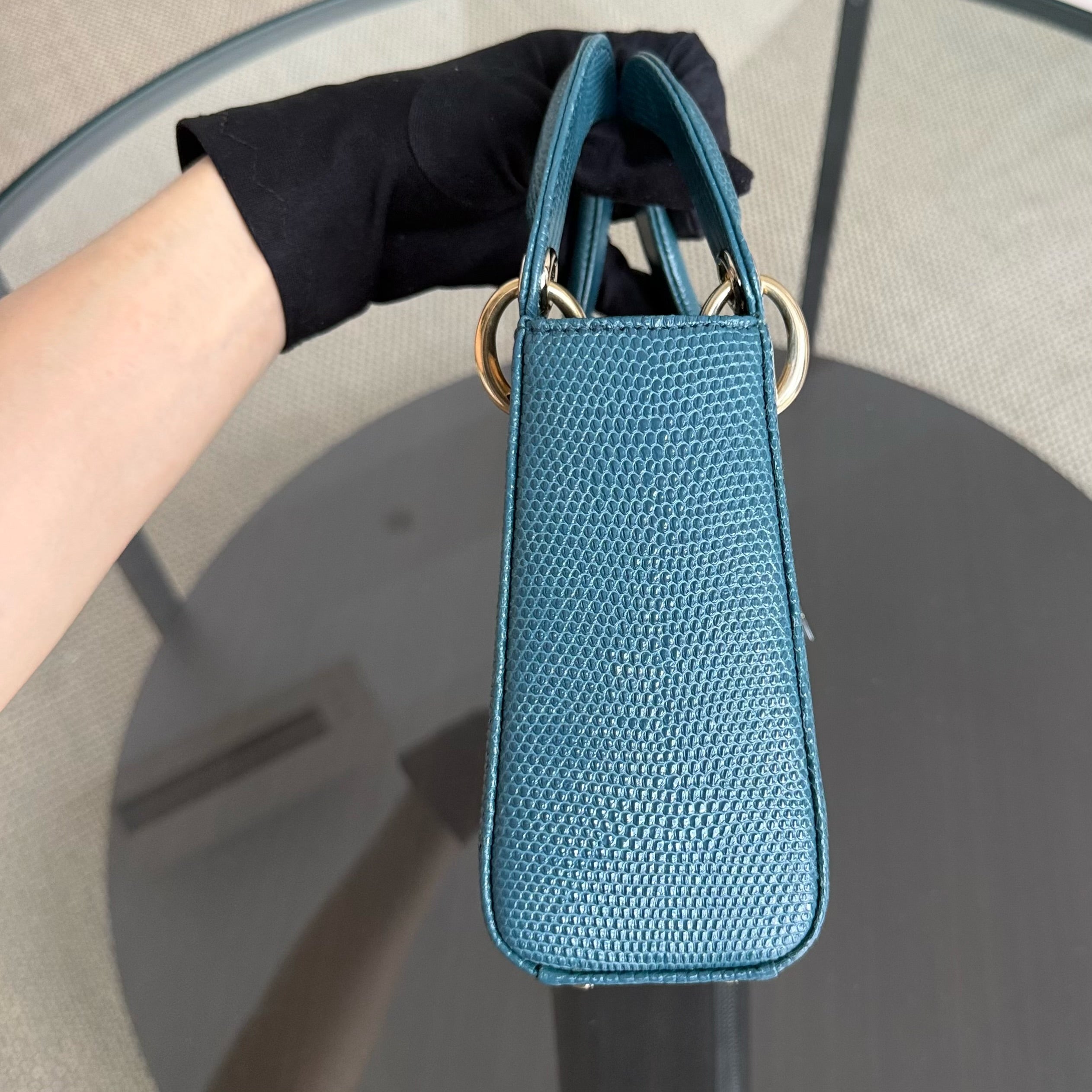Dior Lady Mini - Exotic Lizard Gold Hardware
