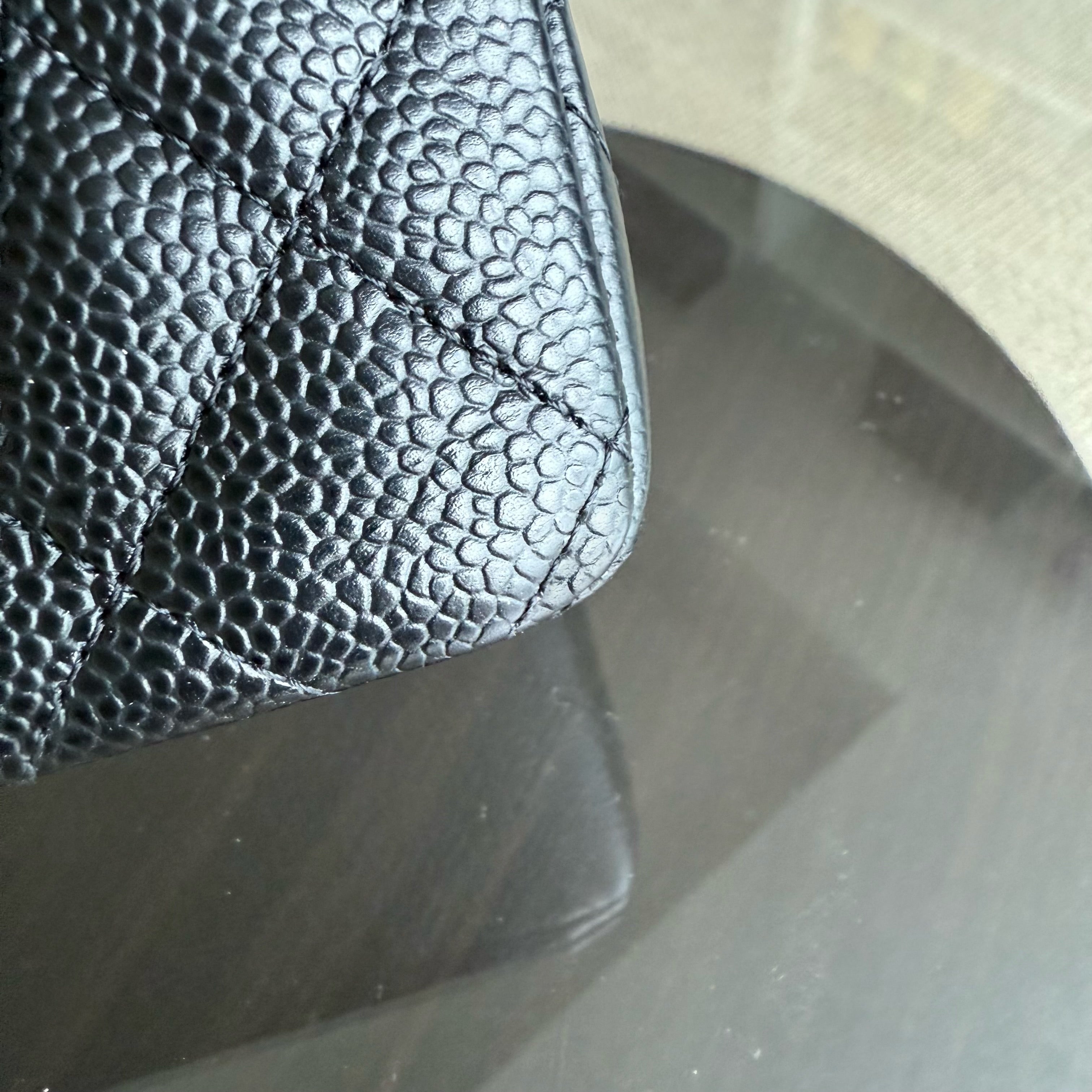 Chanel Classic Flap Small - Caviar 23CM Quilted Black Gold Hardware Series 19