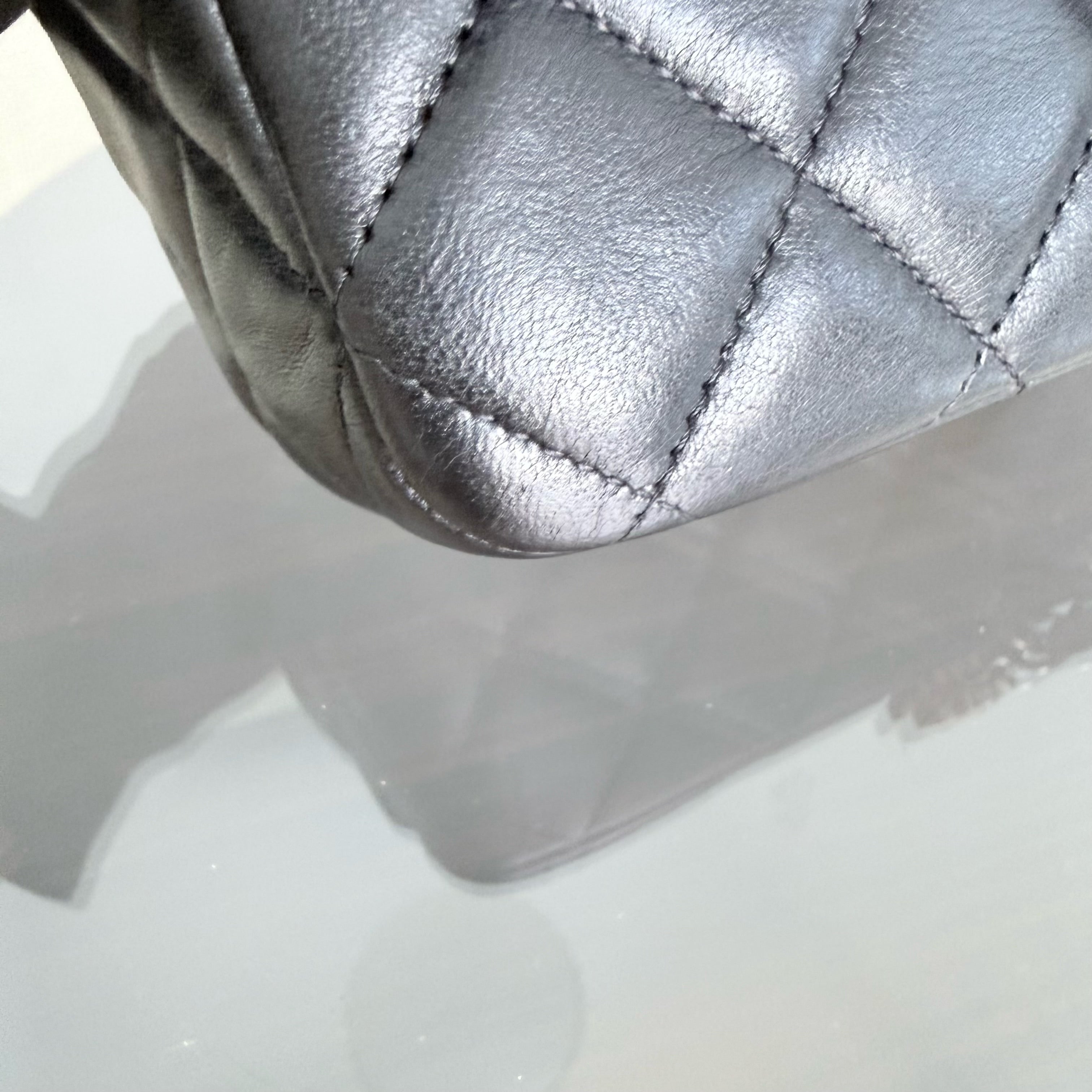 Chanel Classic Flap Medium - Special Valentine Edition 25CM Quilted Lambskin Black Silver Hardware Series 19
