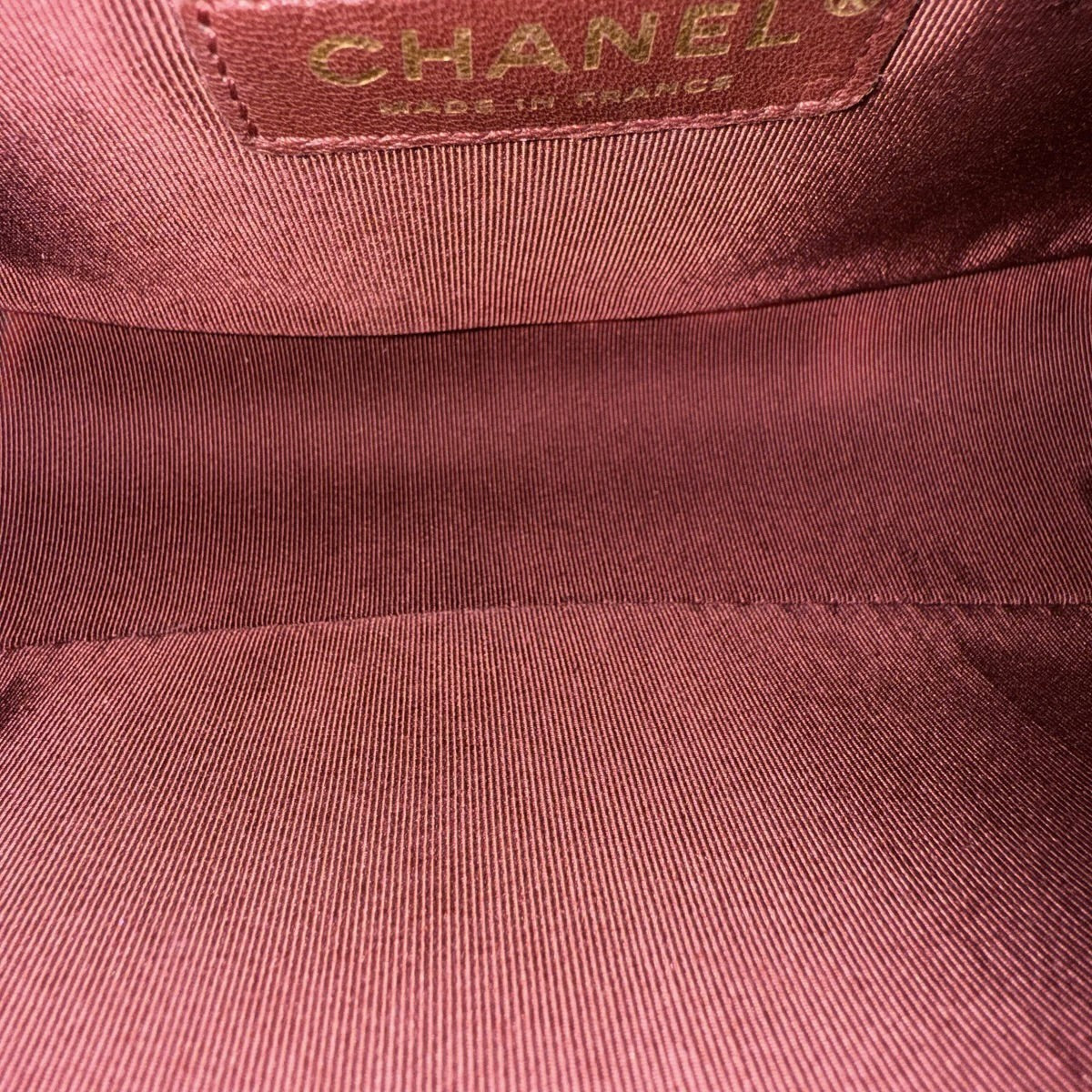 Chanel Boy Medium - 25CM Quilted Lambskin Burgundy Gold Hardware Series 22