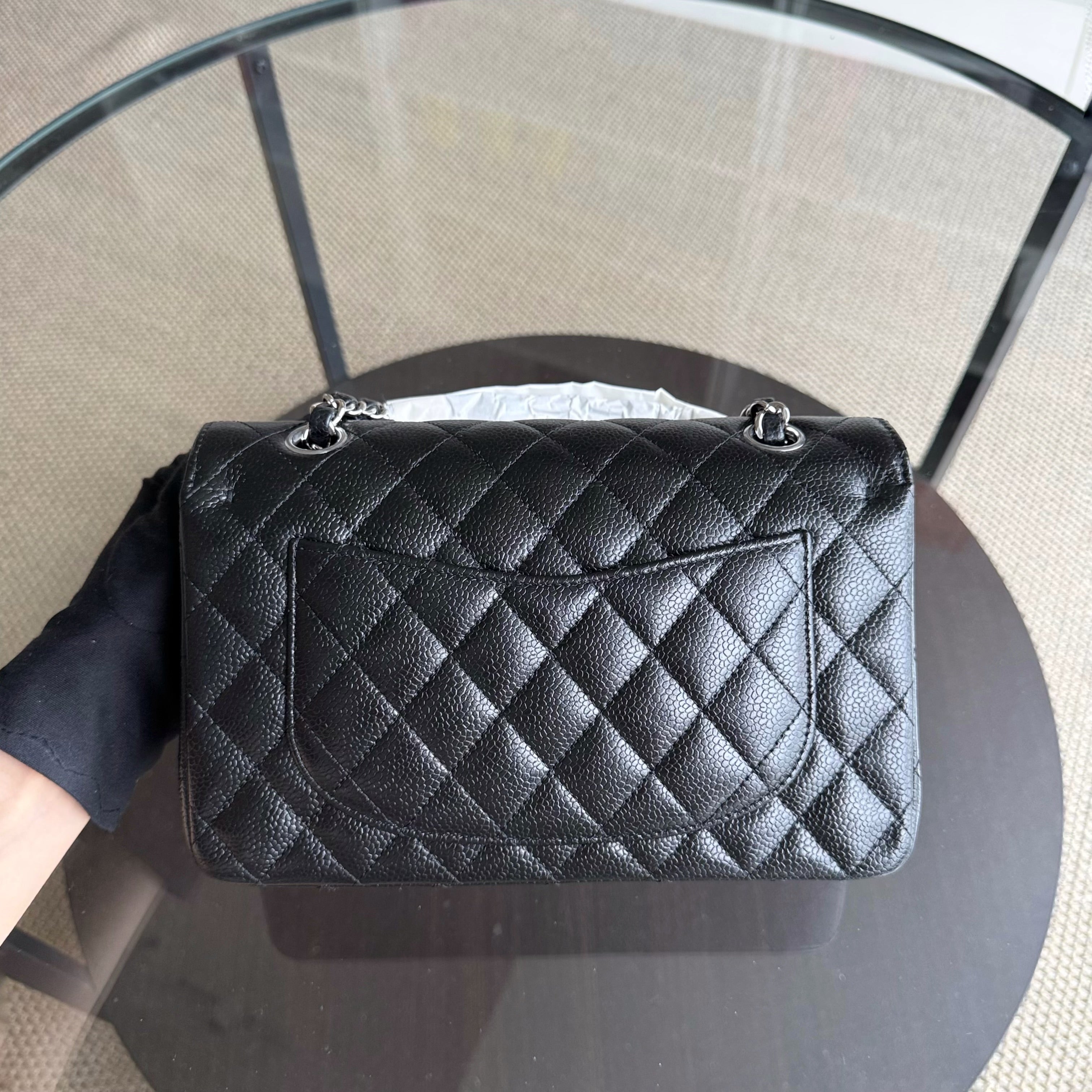 Chanel Classic Flap Small - Caviar 23CM Quilted Black Silver Hardware Series 31