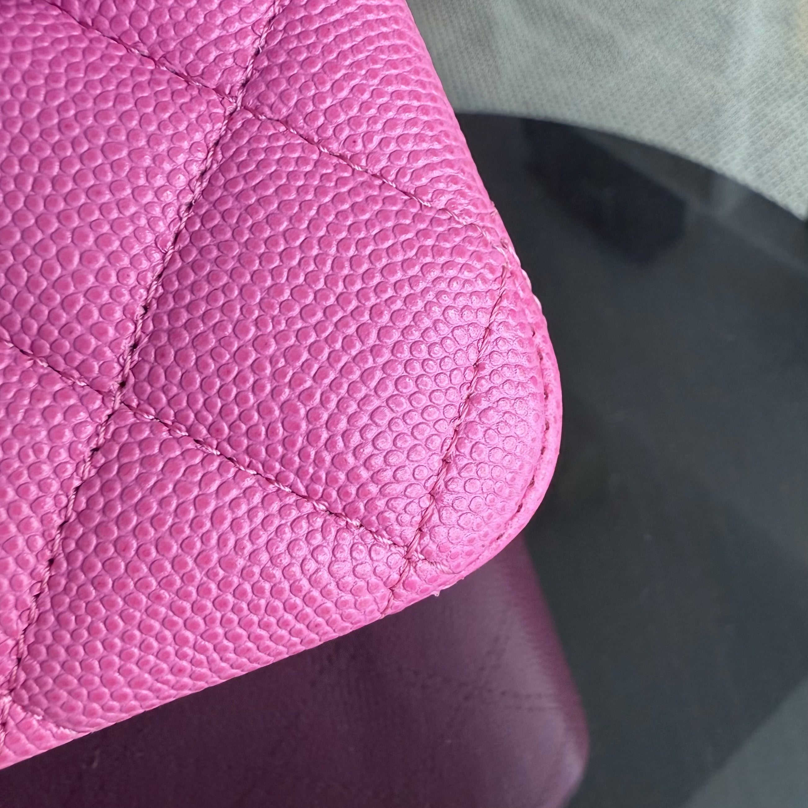 Chanel Classic Flap Medium - Caviar 25CM Quilted Grained Calfskin Barbie Pink Gold Hardware Series 27