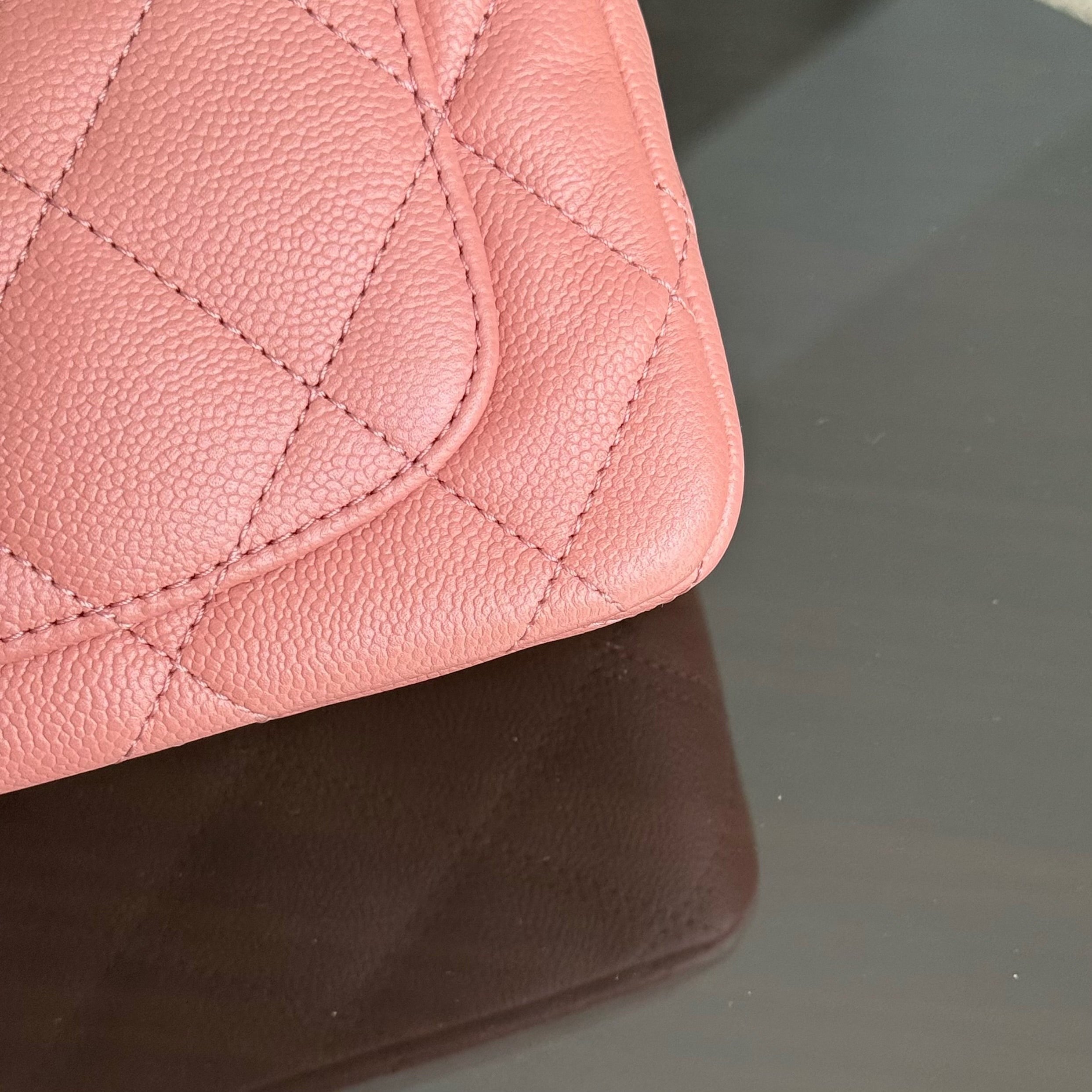 Chanel Flap Mini 21CM Sweetheart 23P - Caviar Quilted Pink Gold Hardware Microchip