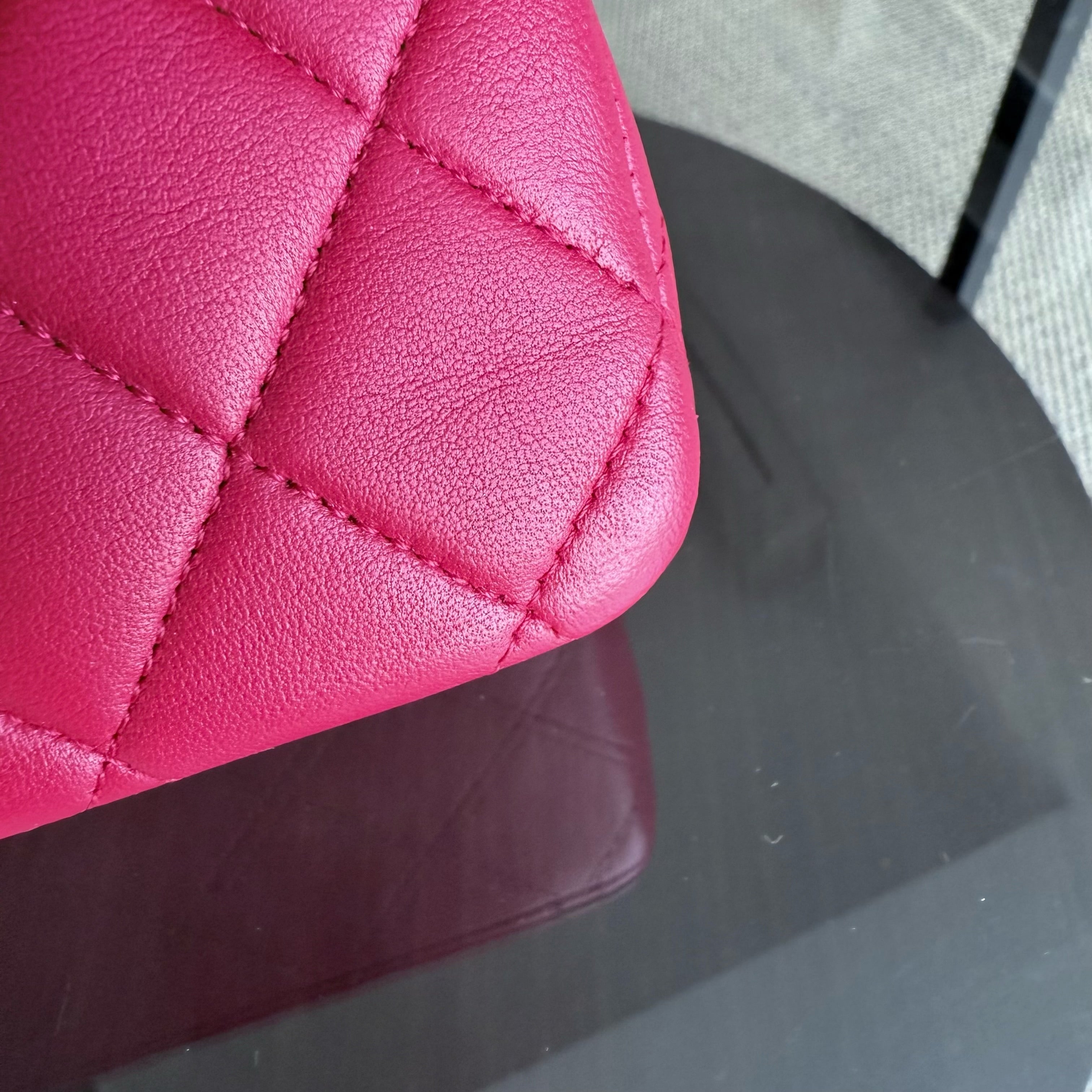 Chanel Classic Flap Medium - 25CM Quilted Lambskin Red Gold Hardware Series 13