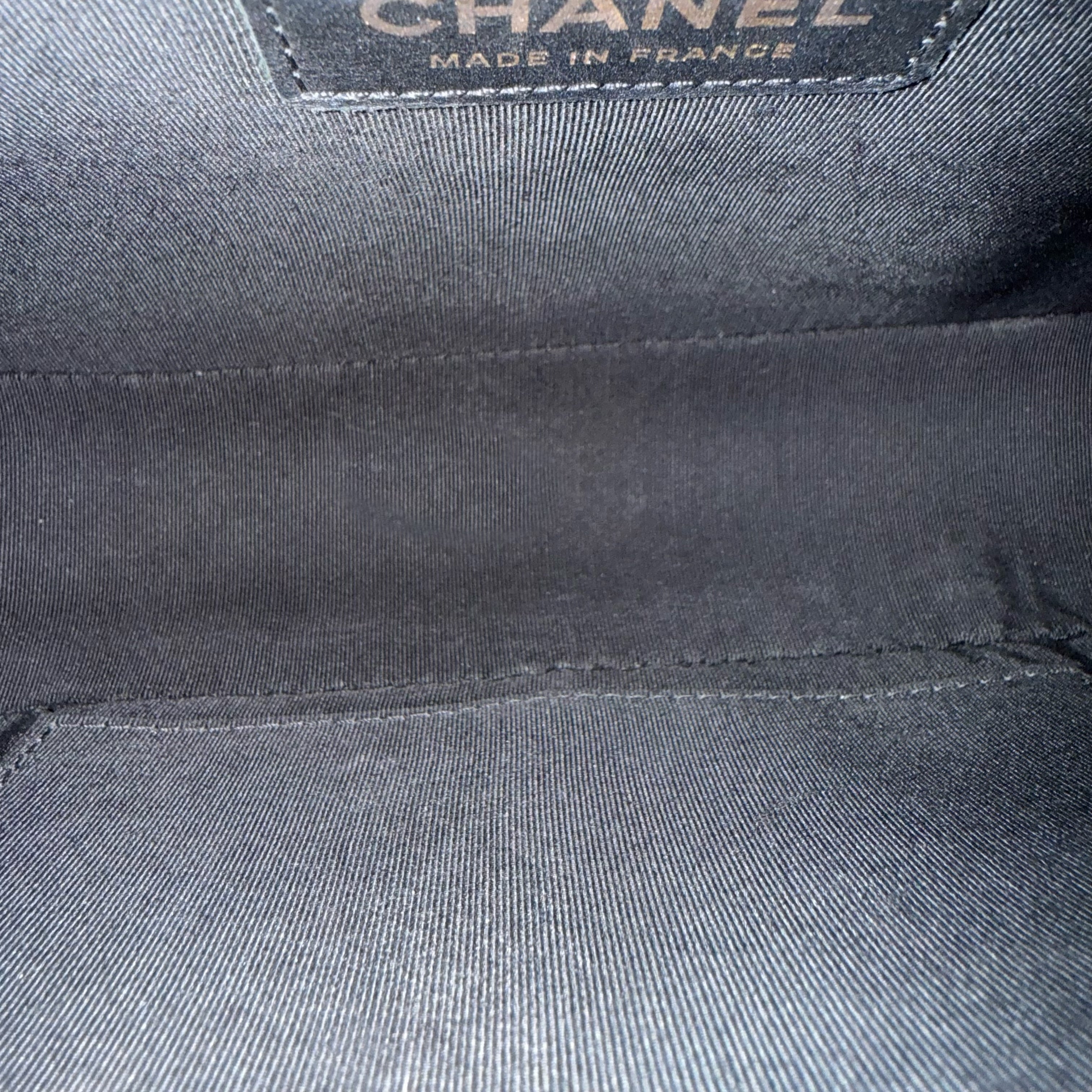 Chanel Boy New Medium - 28CM Quilted Lambskin Black Gold Hardware Series 26