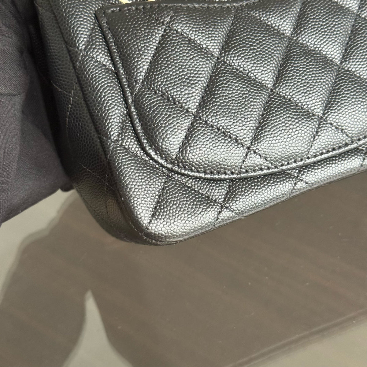 Chanel Classic Flap Mini Square - Caviar Quilted Black Silver Hardware Series 24