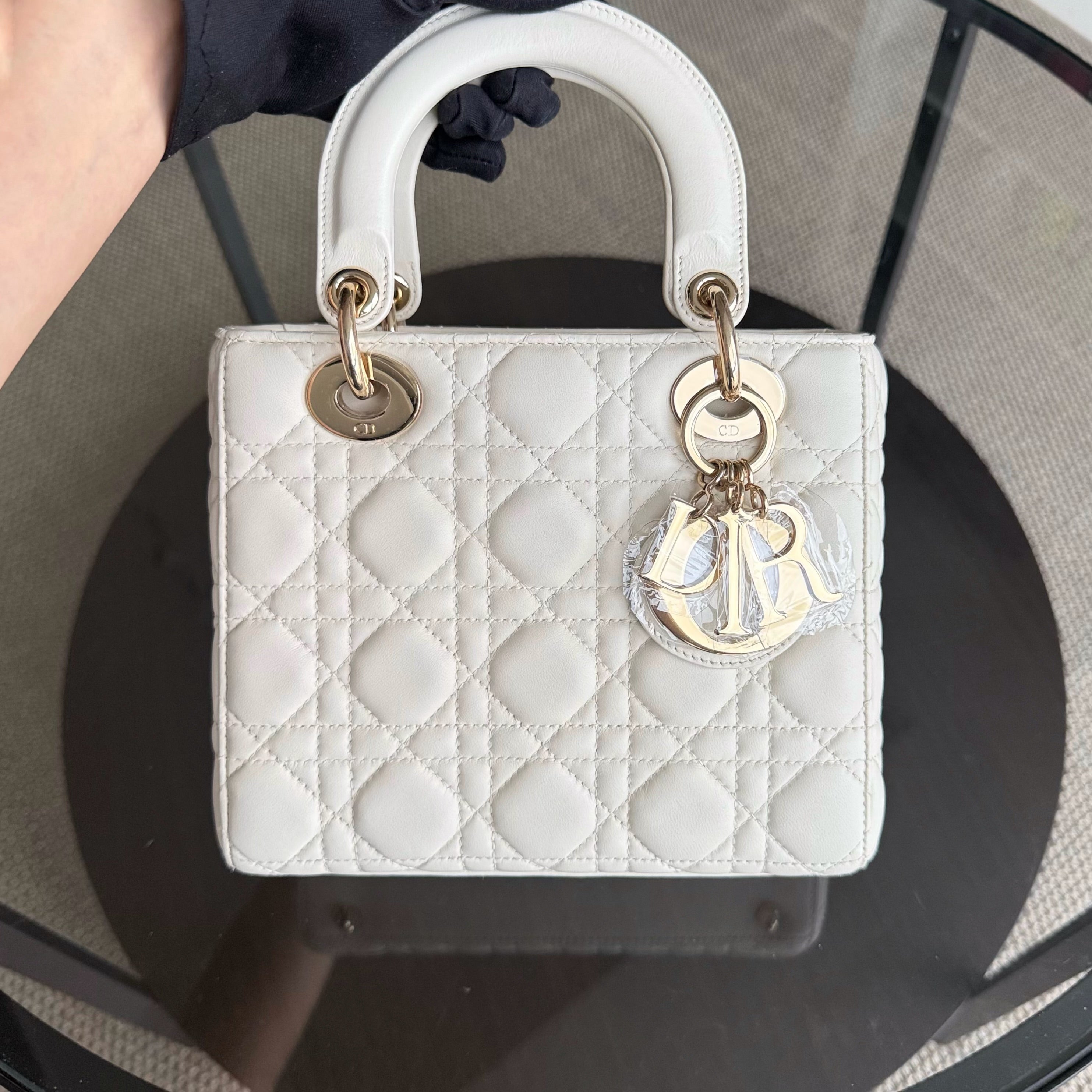 Dior MyABC Lady Small - Cannage Lambskin White Gold Hardware