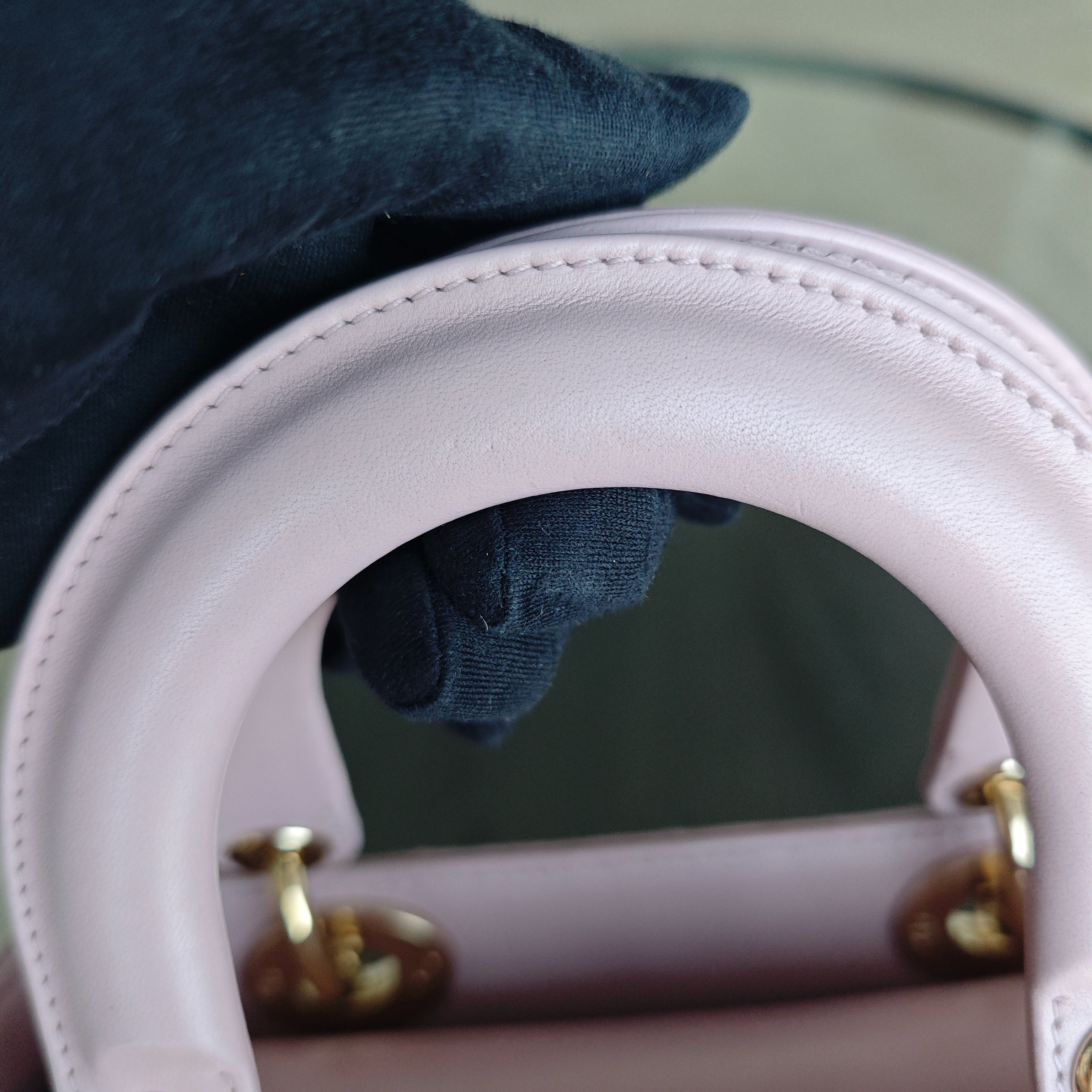 Dior Lady Small - Cannage Lambskin Pink Gold Hardware