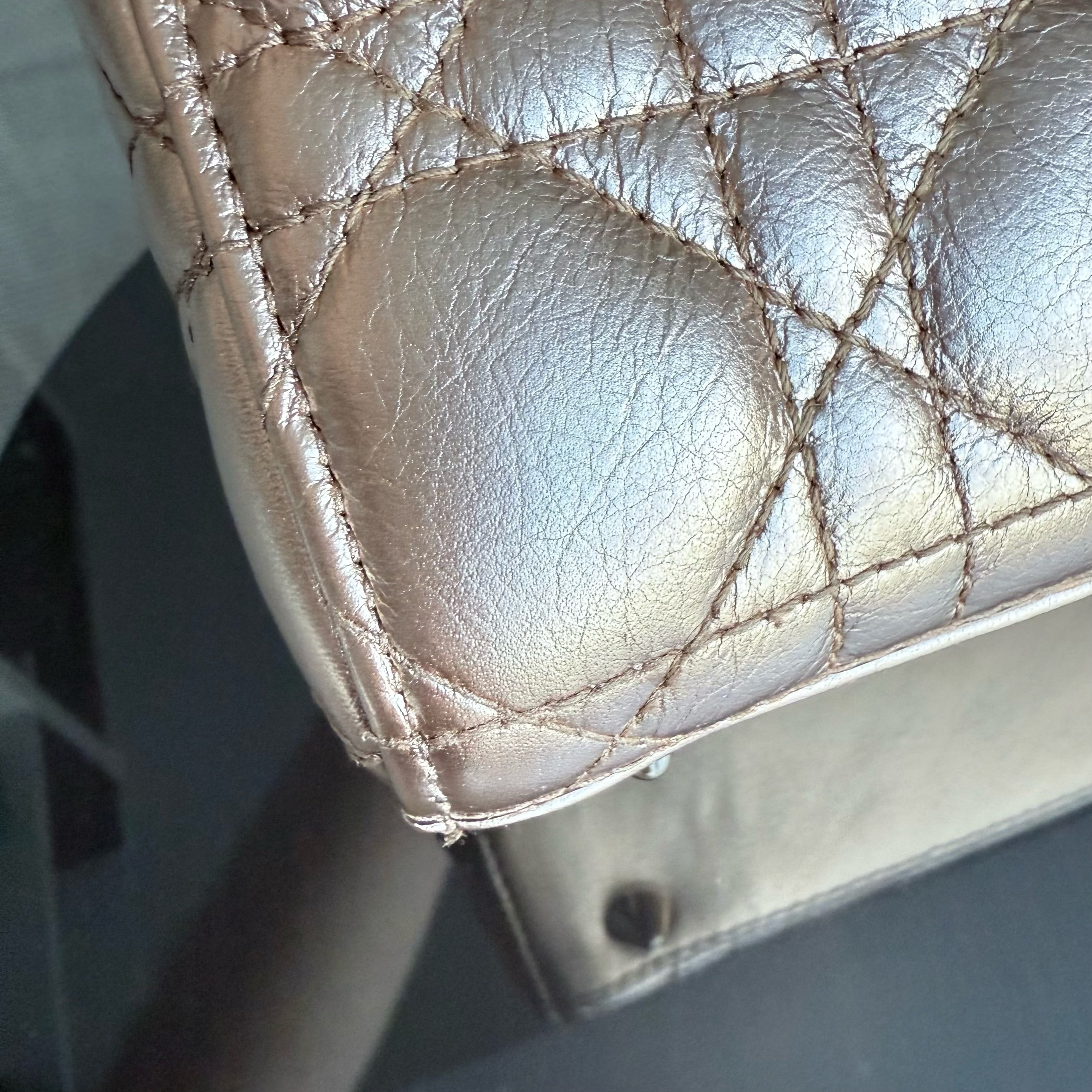 Dior Lady Small Flap ABC - Cannage Calfskin Gold Metallic Gold Hardware MyABC