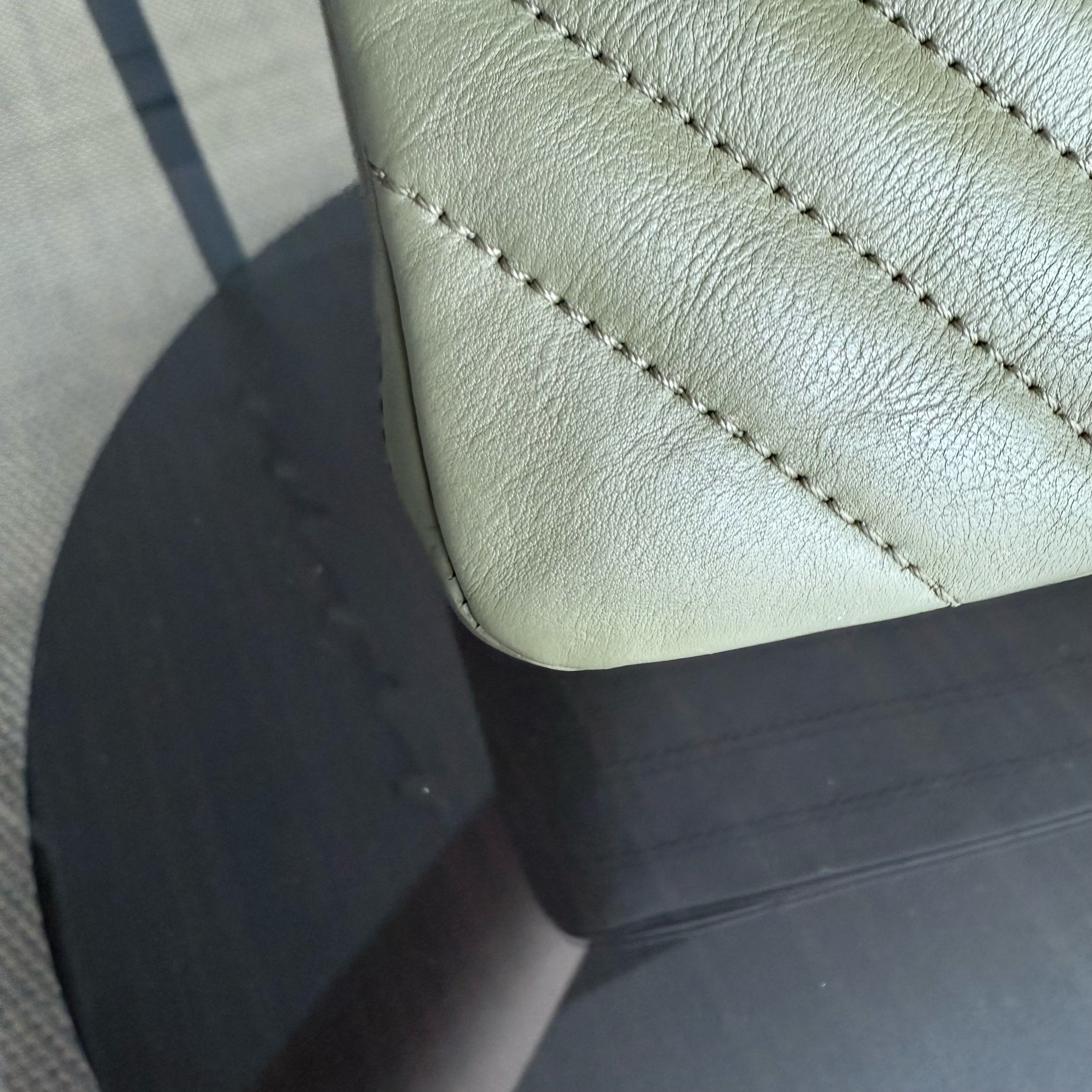 Chanel Classic Flap Medium - 25CM Chevron Grained Calfskin Olive Green Gold Hardware Series 23